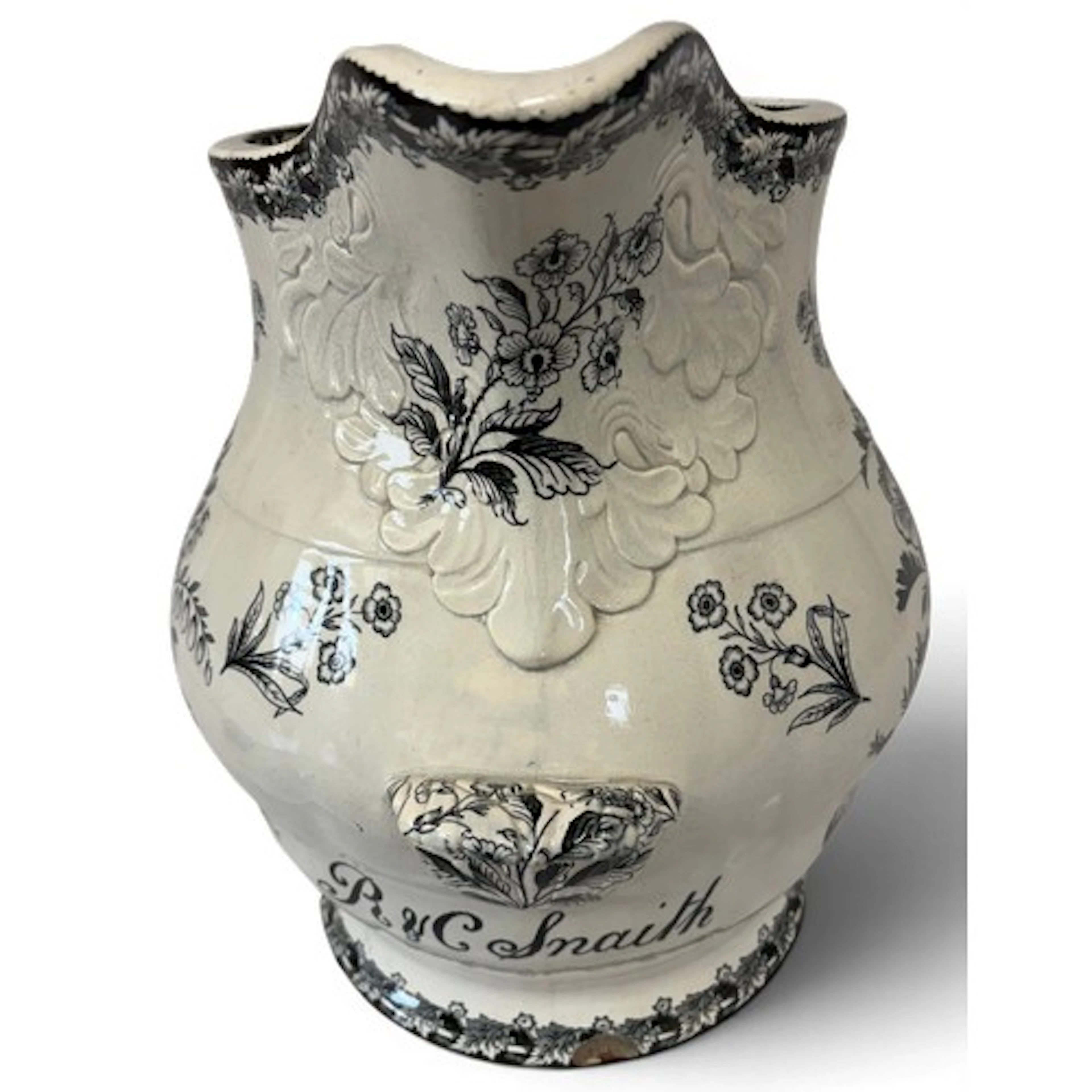 Rare over-sized 19th century Staffordshire transfer-printed ...