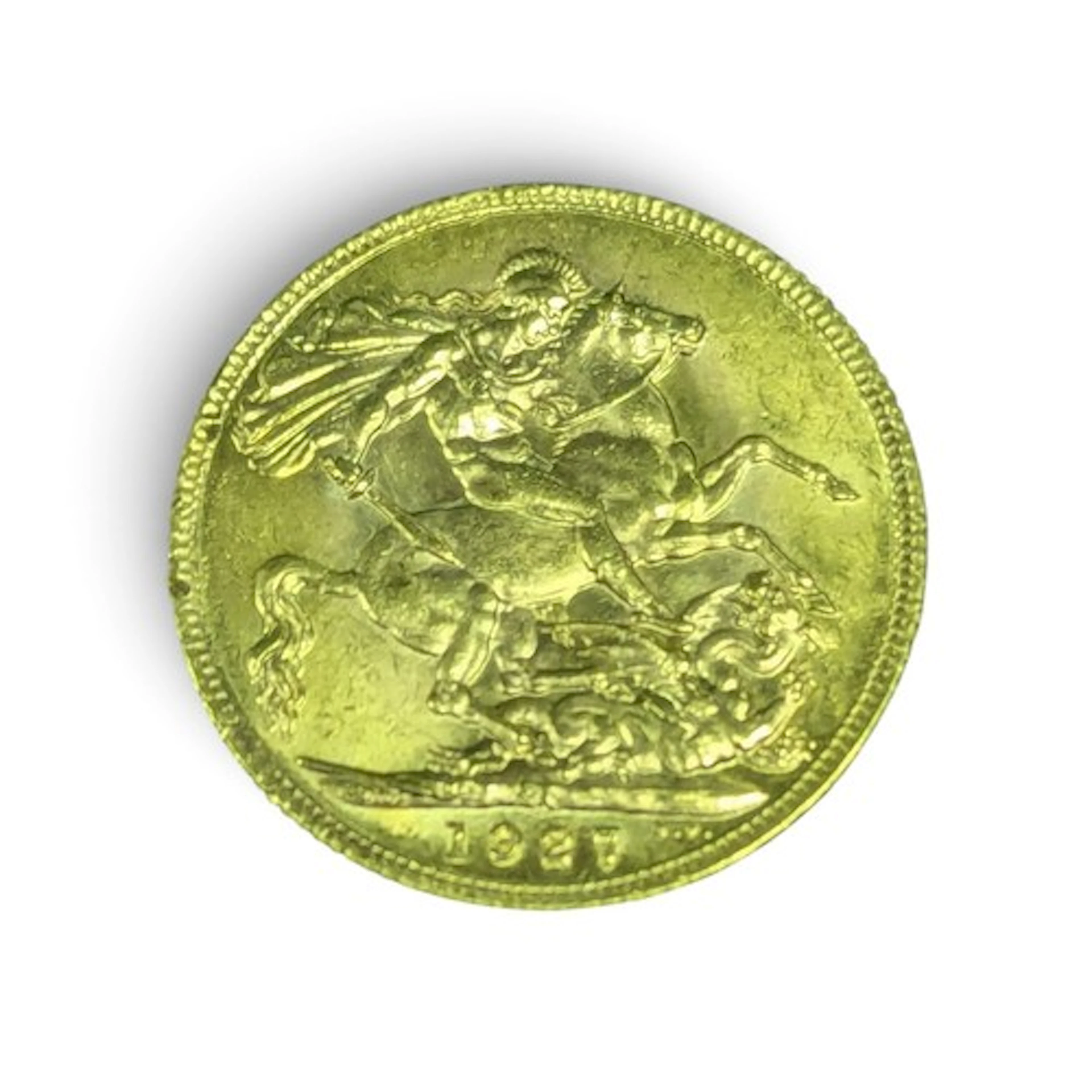 A George V sovereign, 1927, South Africa mint, 8g