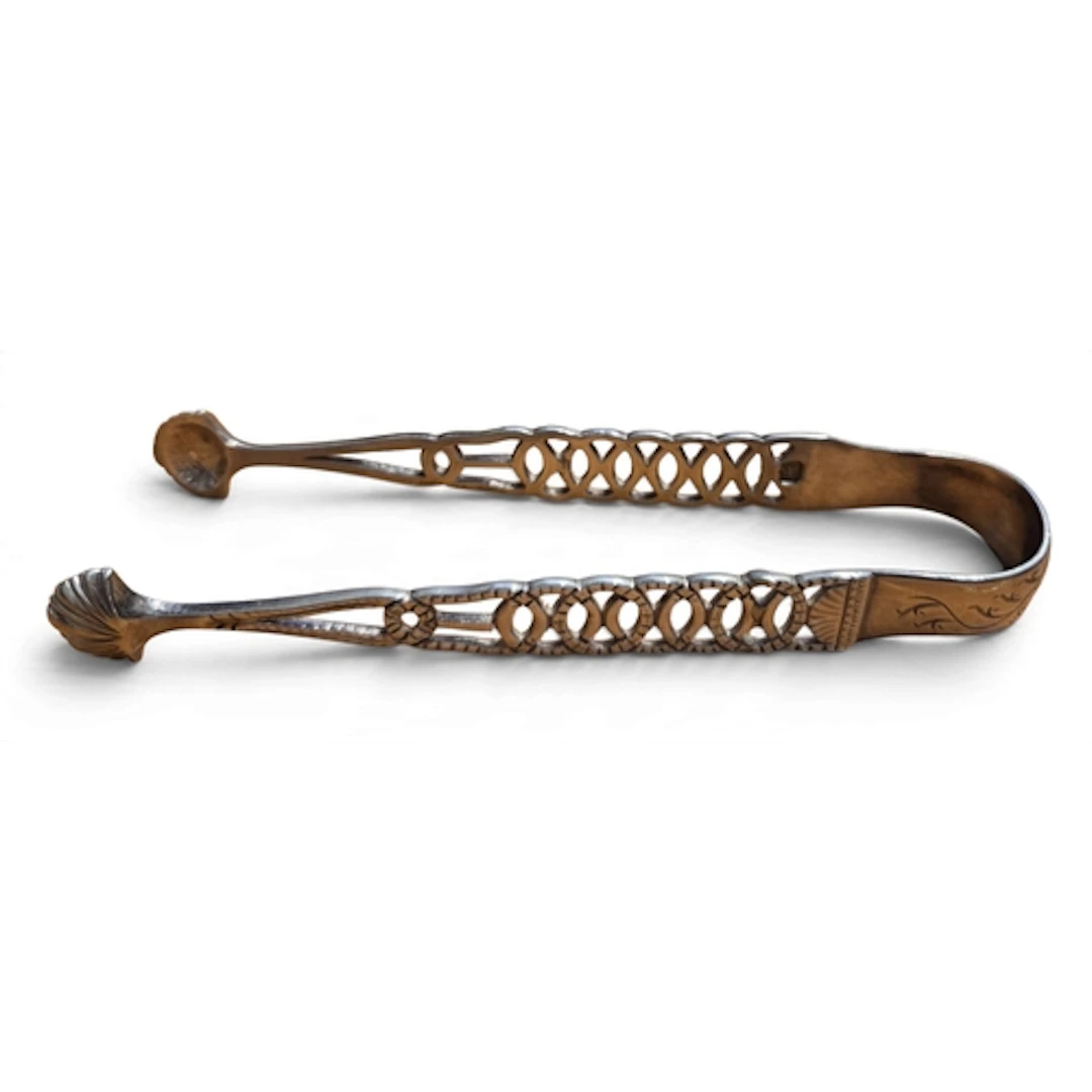 A superb London Silver sugar Tongs, John Wren 1780 with latt...