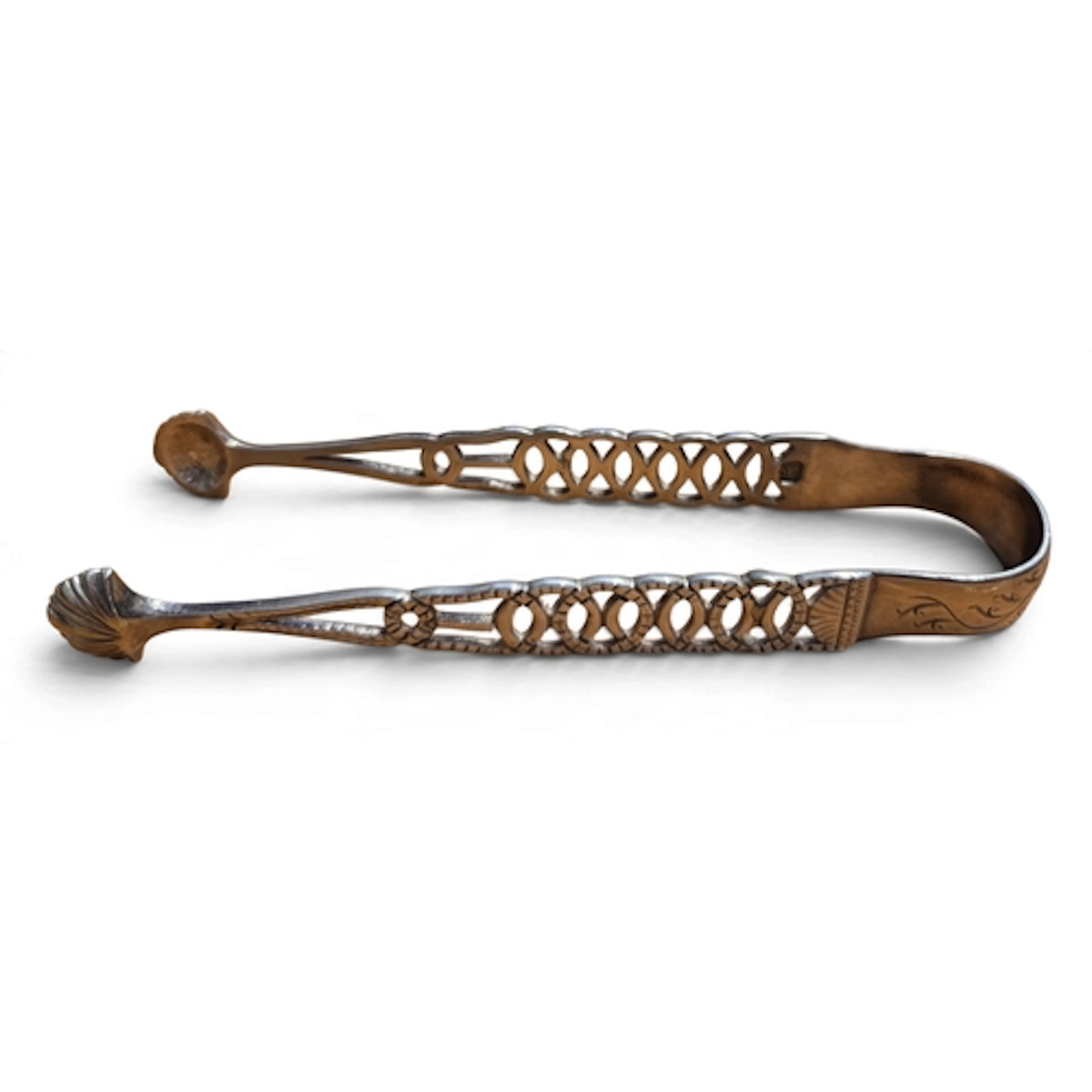 A superb London Silver sugar Tongs, John Wren 1780 with latt...