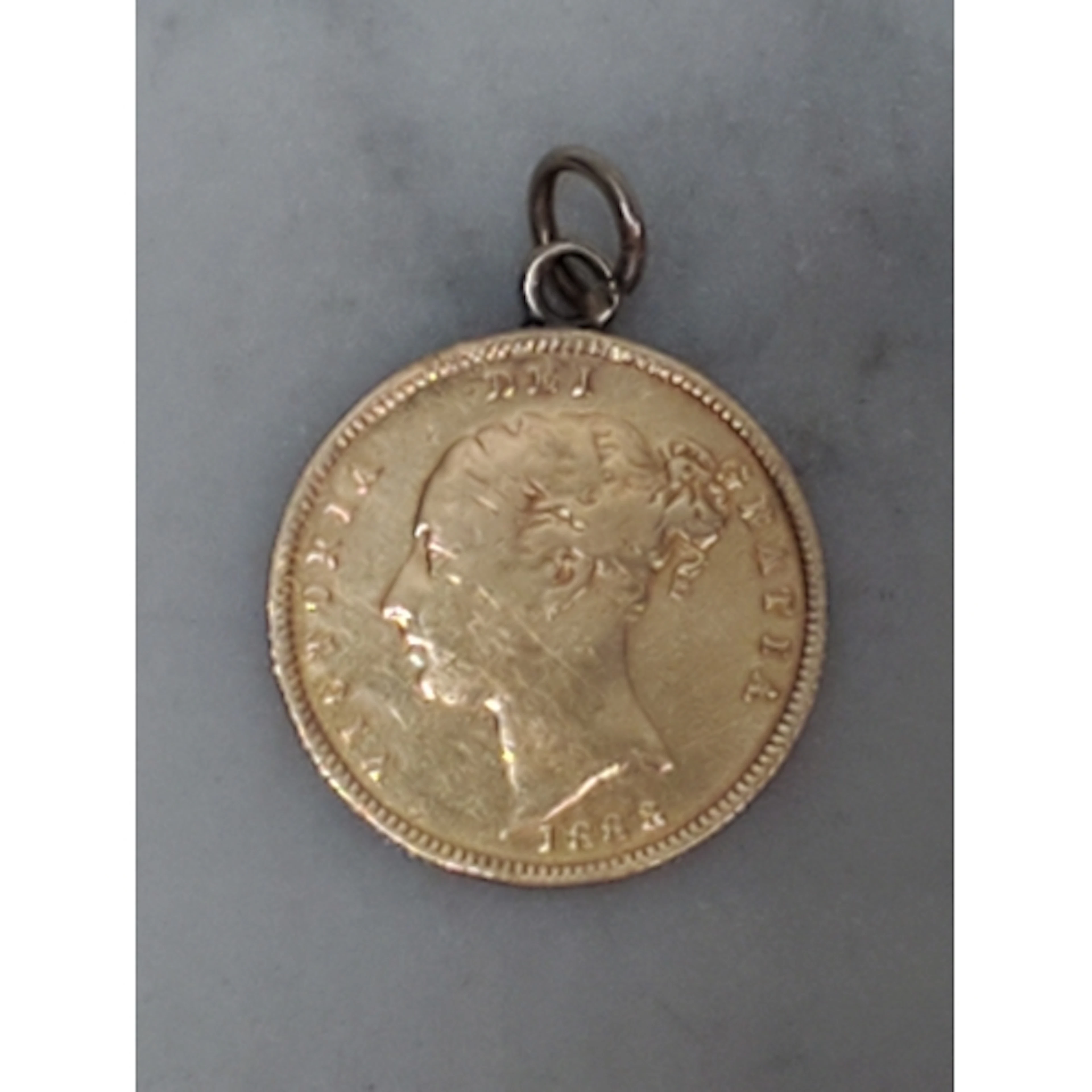 Queen Victoria, 1883, shield back gold Half Sovereign, with ...