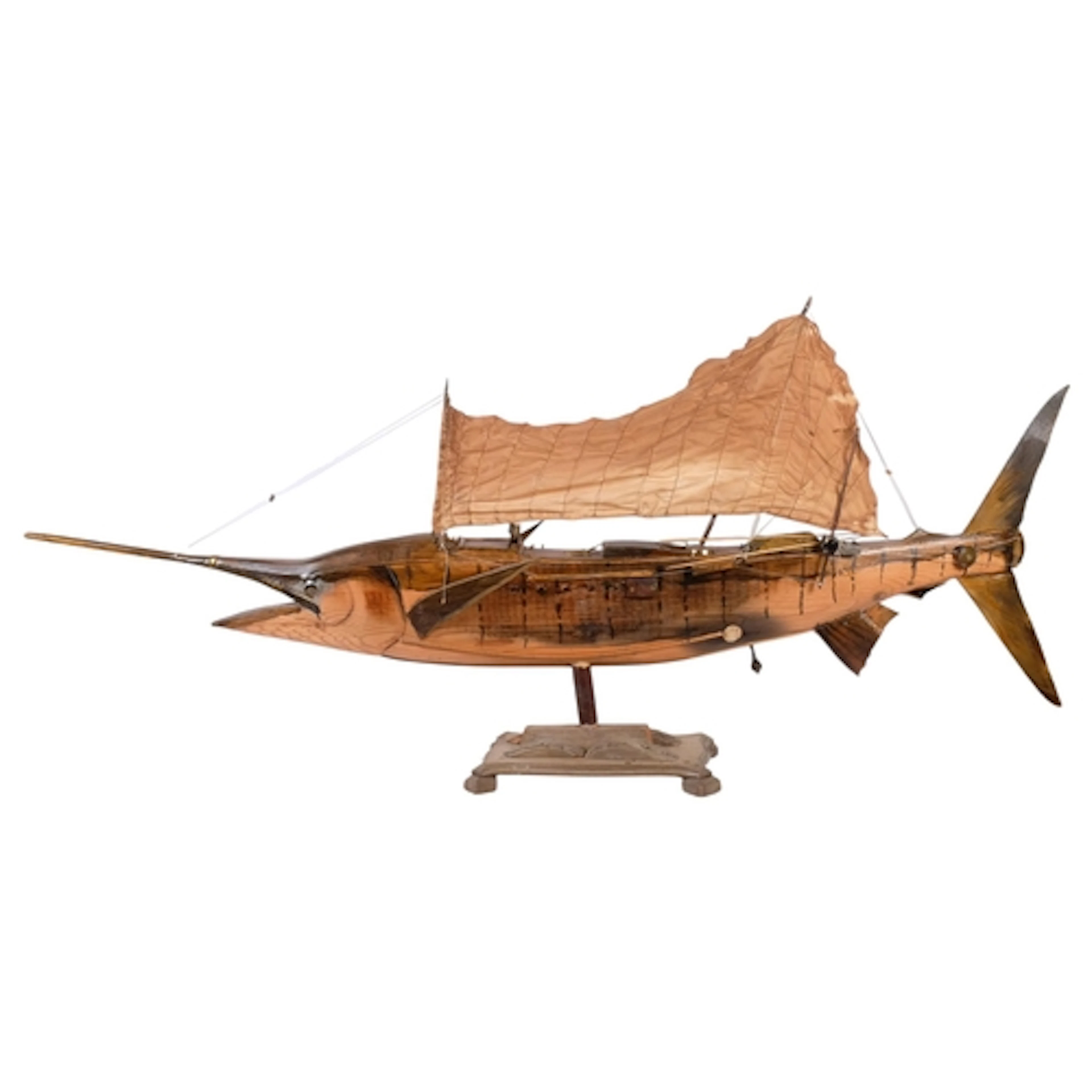 Clive Fredriksson - A scratch built steampunk sailfish ship,...