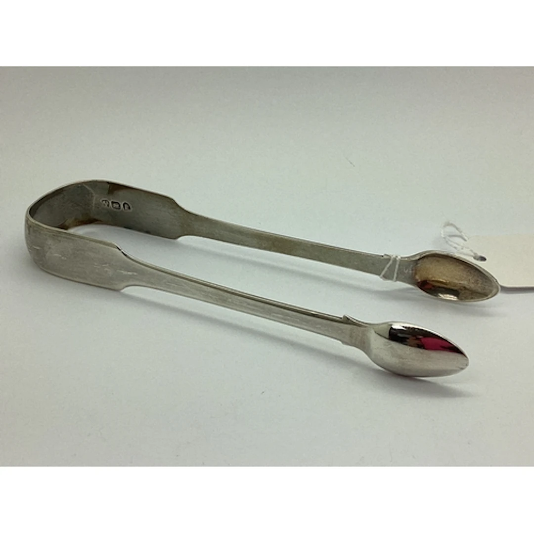 A Pair of Georgian Newcastle Part Hallmarked Silver Fiddle P...