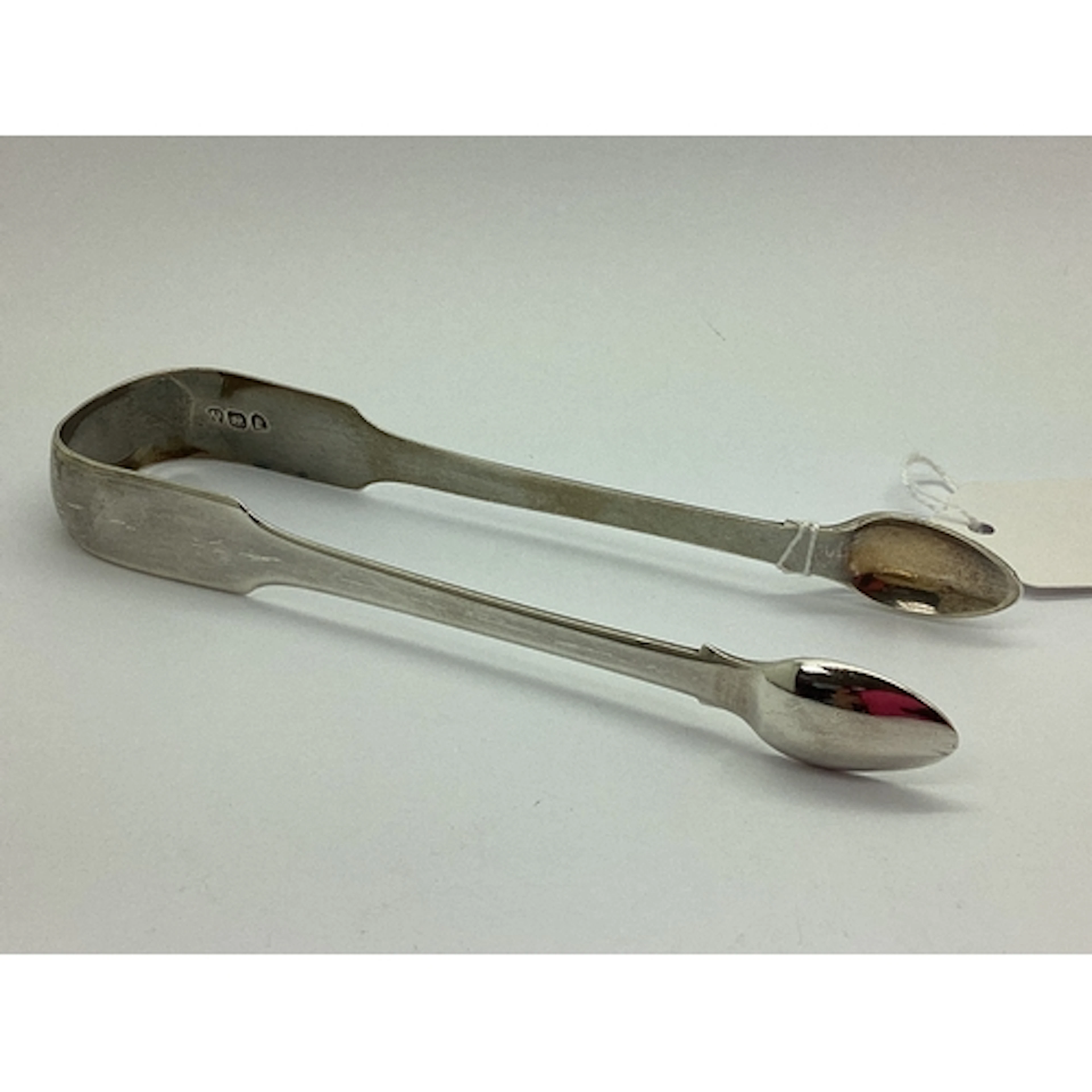 A Pair of Georgian Newcastle Part Hallmarked Silver Fiddle P...