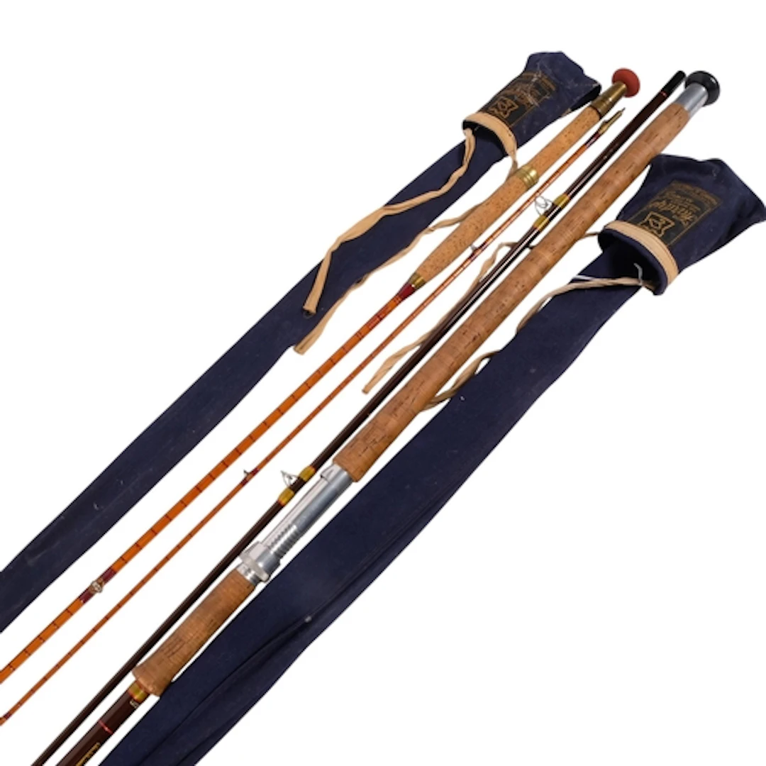 A Hardy Brothers 2-section split-cane trout rod, and a Hardy...