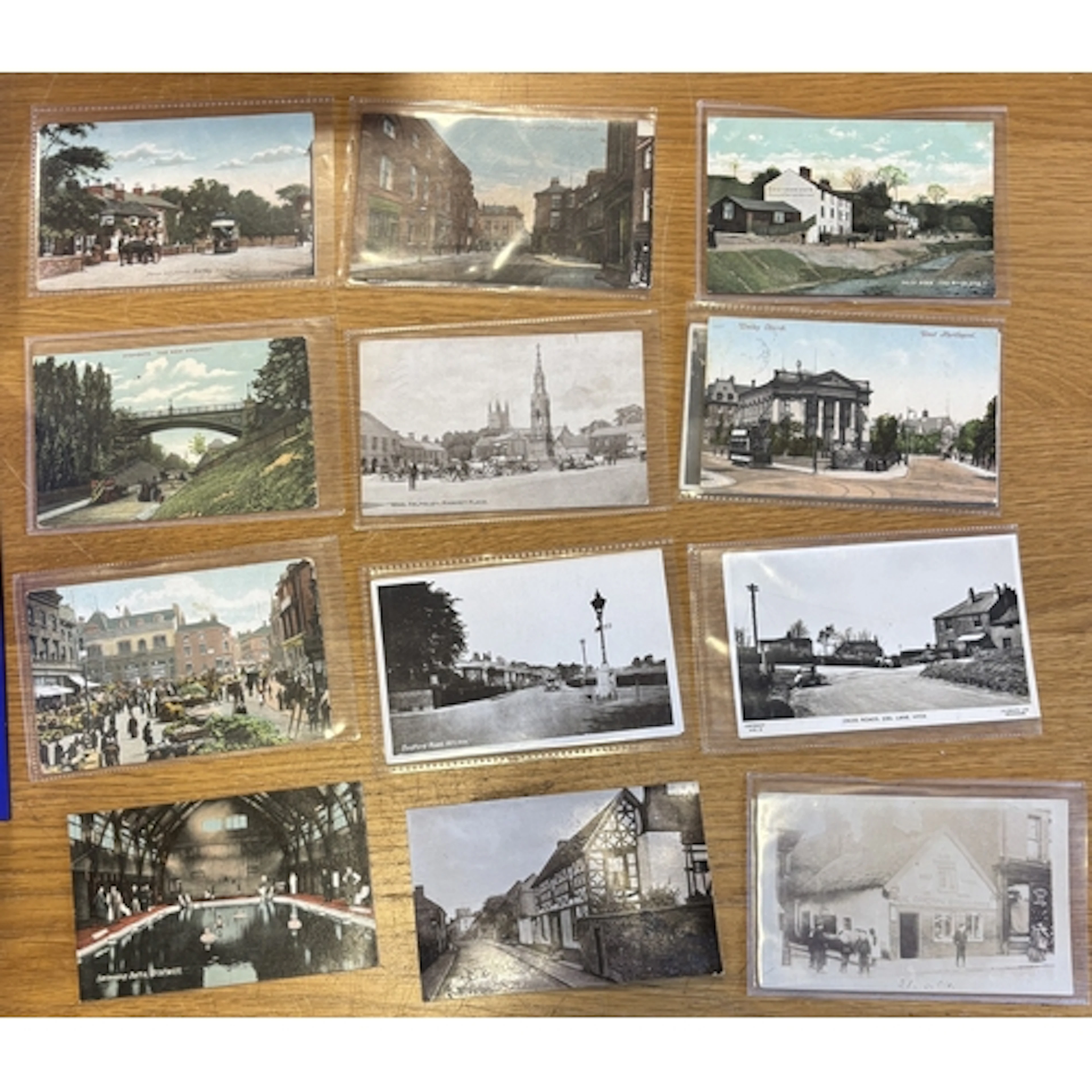 Coln. of A-Z topographical vintage cards, with ptd, R.P. and...