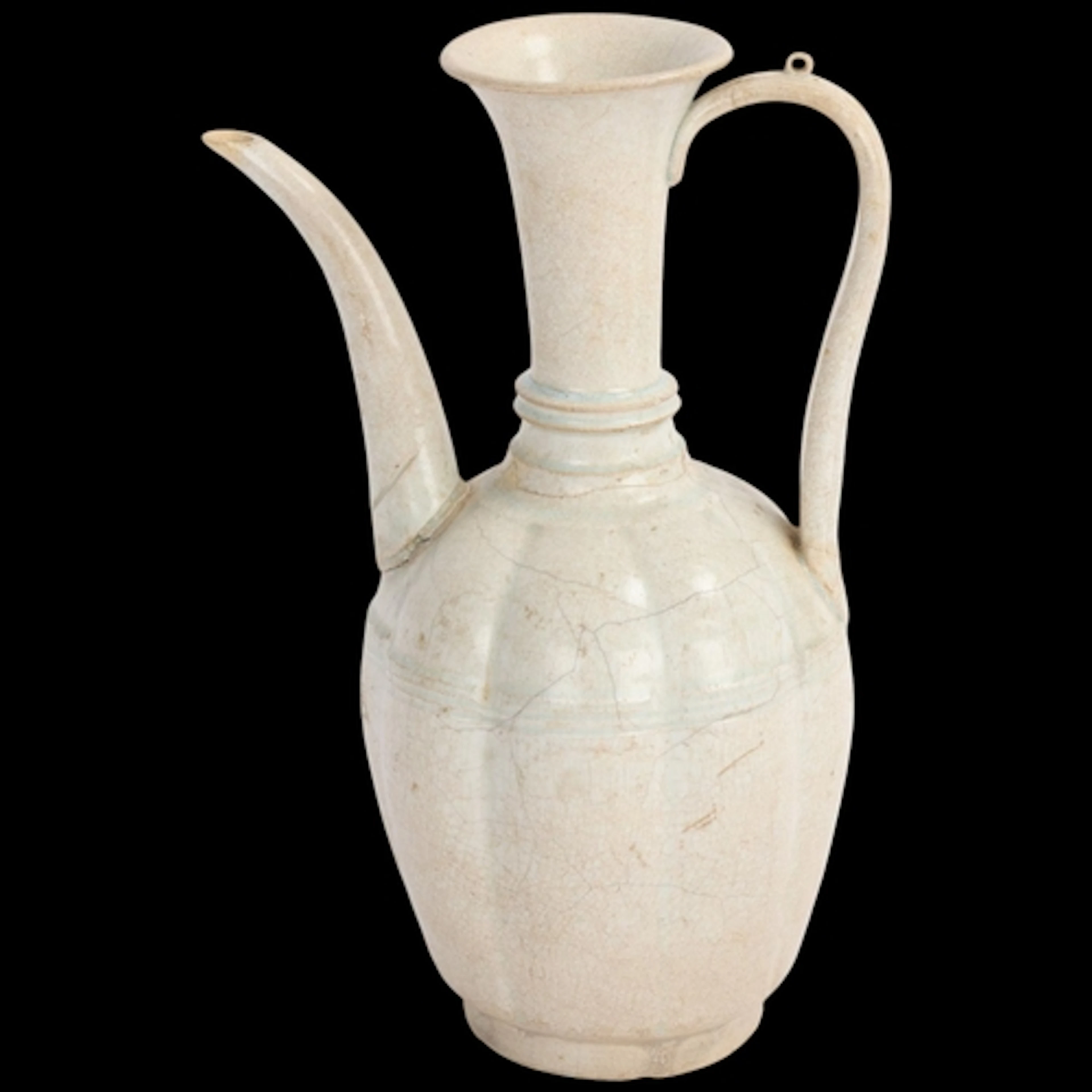 A Chinese Song Dynasty white glaze pottery ewer, 960 - 1279A...