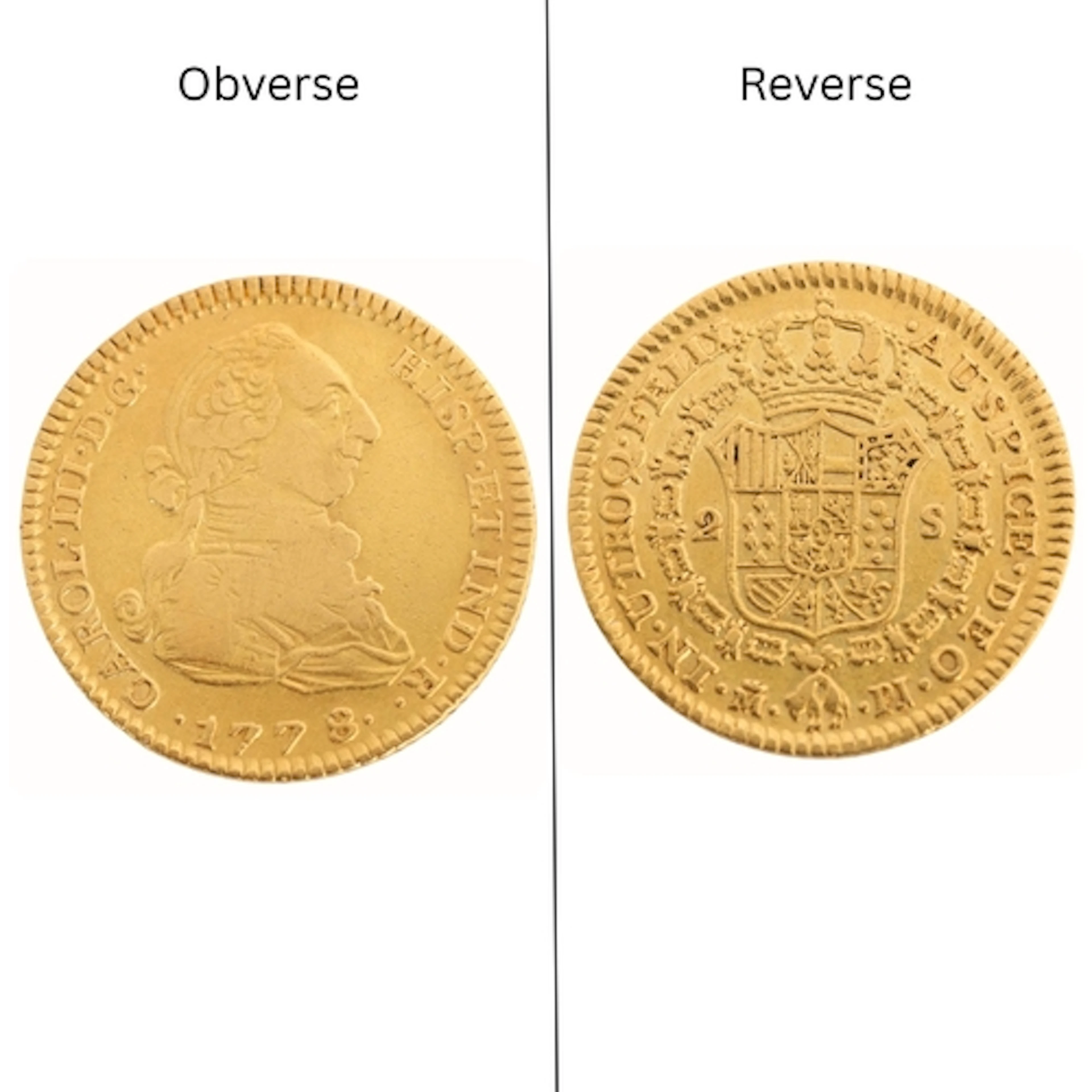 Spain, 1778 Gold 2 Escudos Coin, KM# 417.1, "a Spanish Doubl...