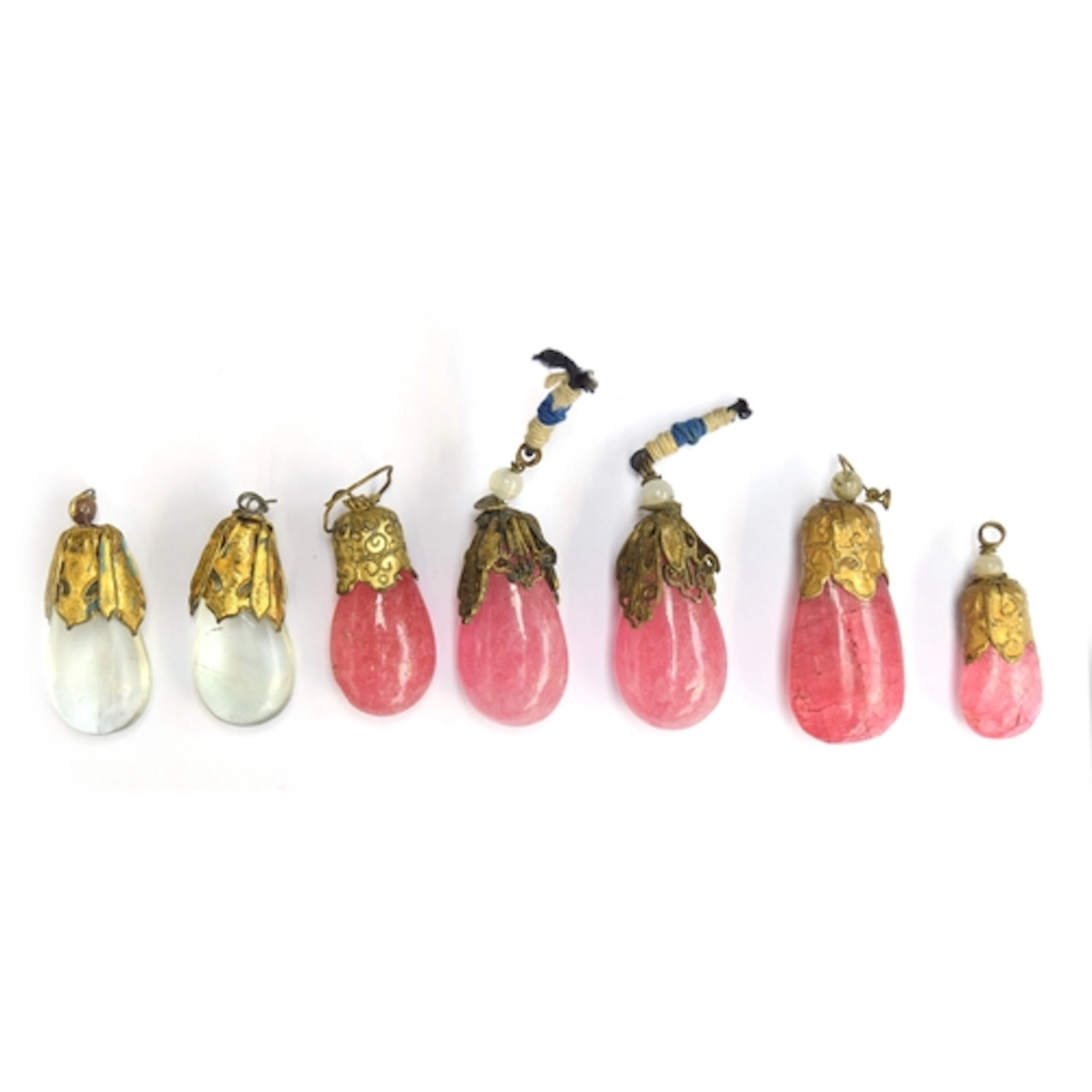 A collection of 19th century Chinese court necklace pendant ...