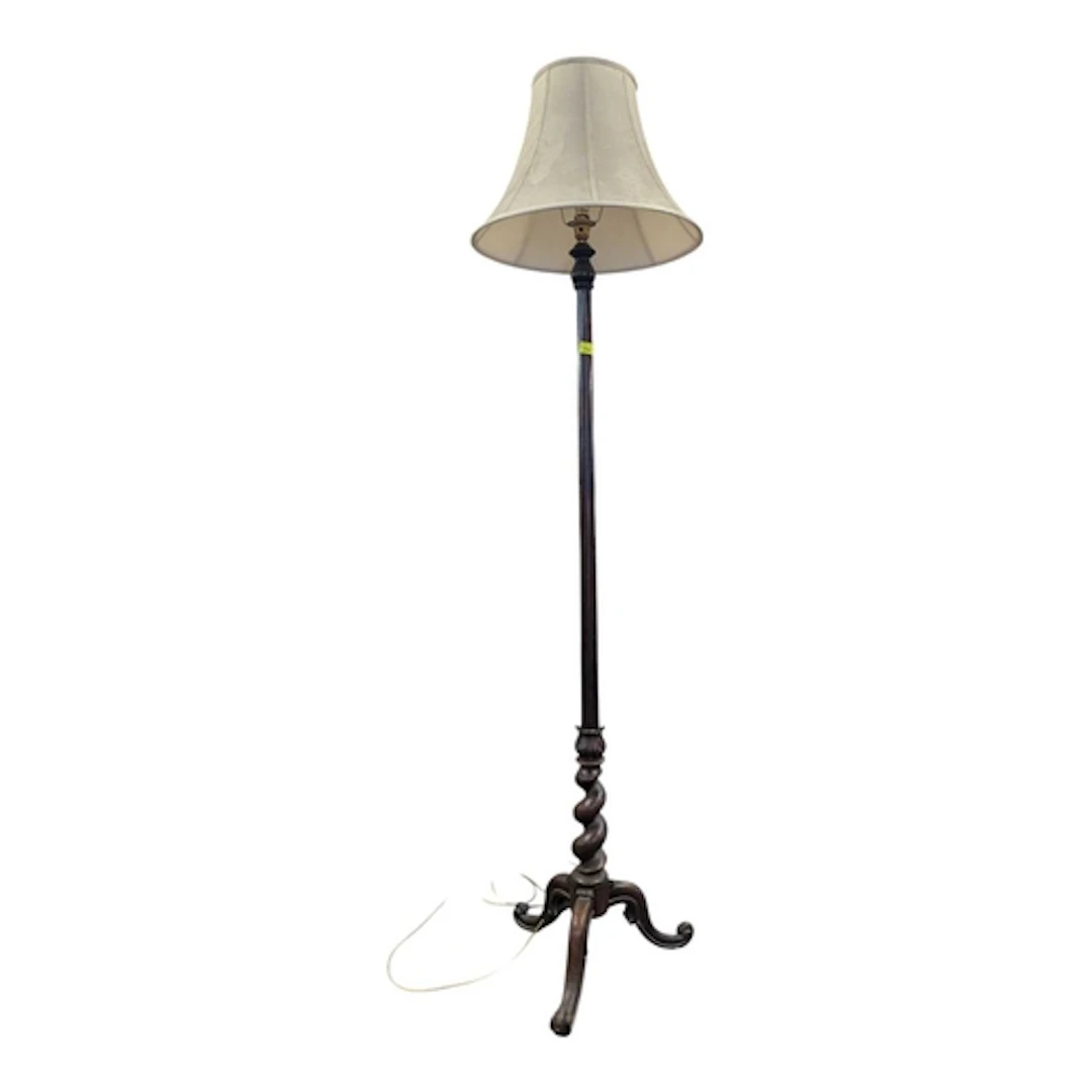 19th century Victorian mahogany floor standing standard lamp...