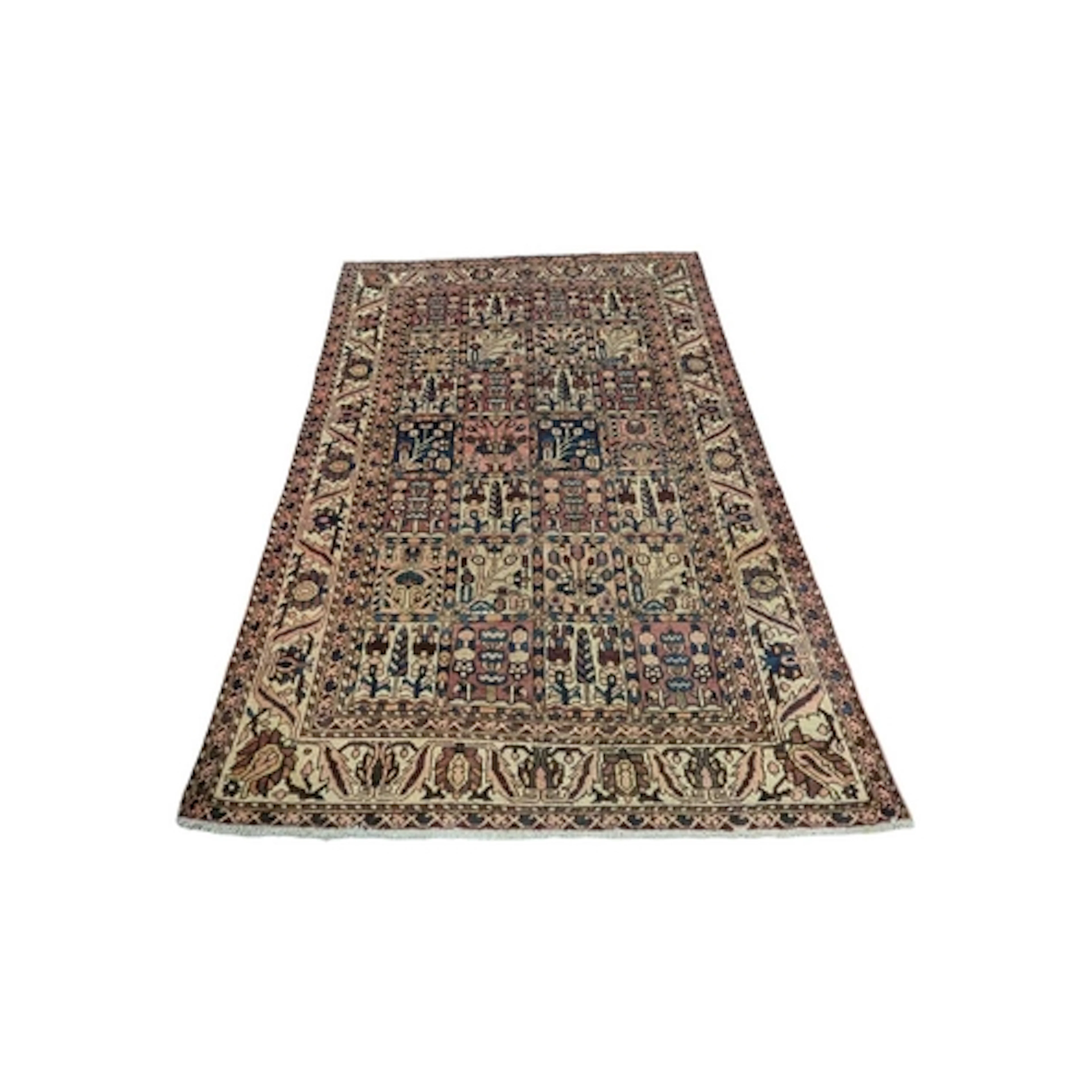 A vintage 20th century central Persian Bakhtiar carpet floor...