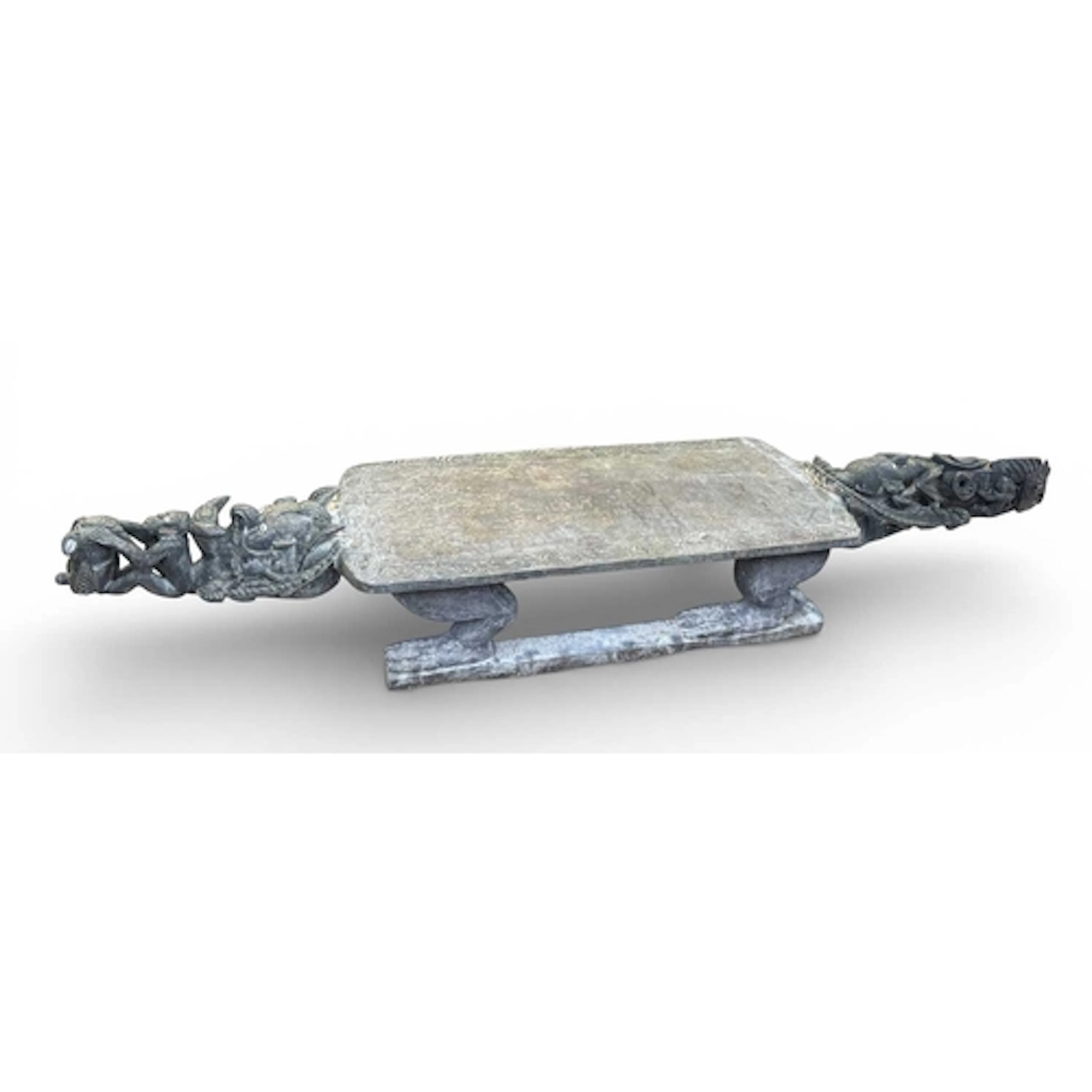 A LARGE CARVED ASMAT STOOL FROM IRIAN JAYA 215cm x 45cm x 34...