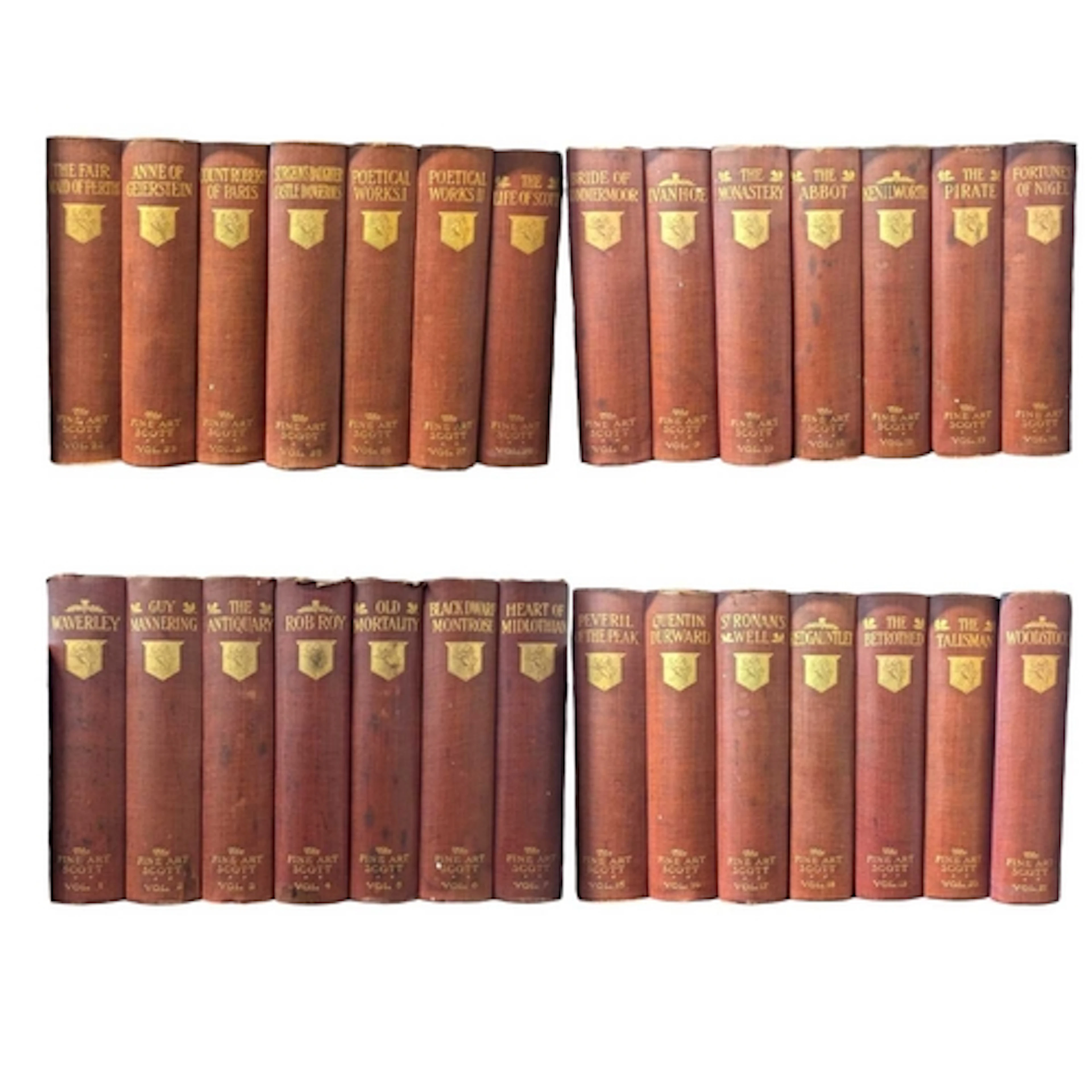 Scott, Sir Walter. [c1910] The Fine Art Scott library set. C...