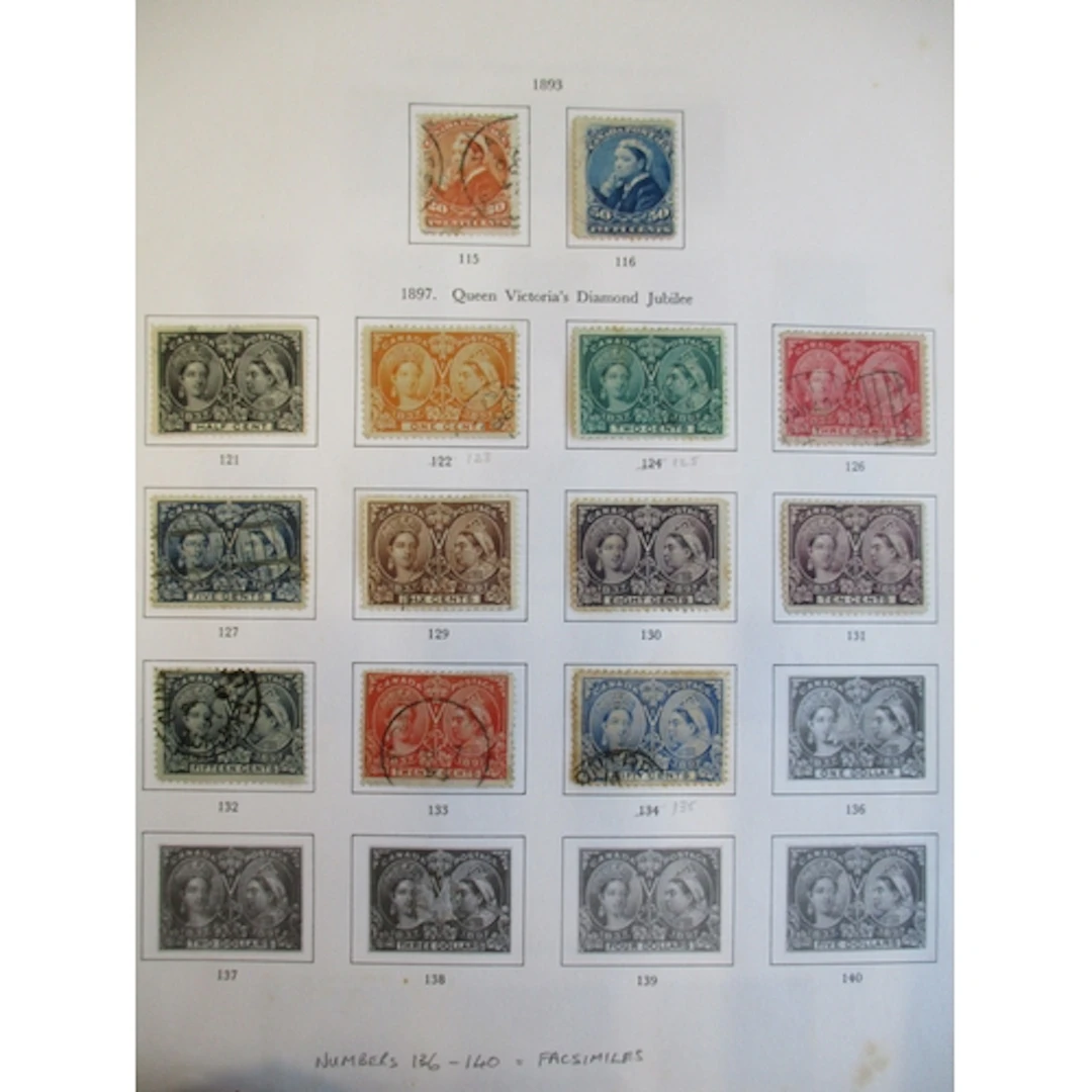 Canada. A mostly used QV-QEII collection in 3 vols and on le...