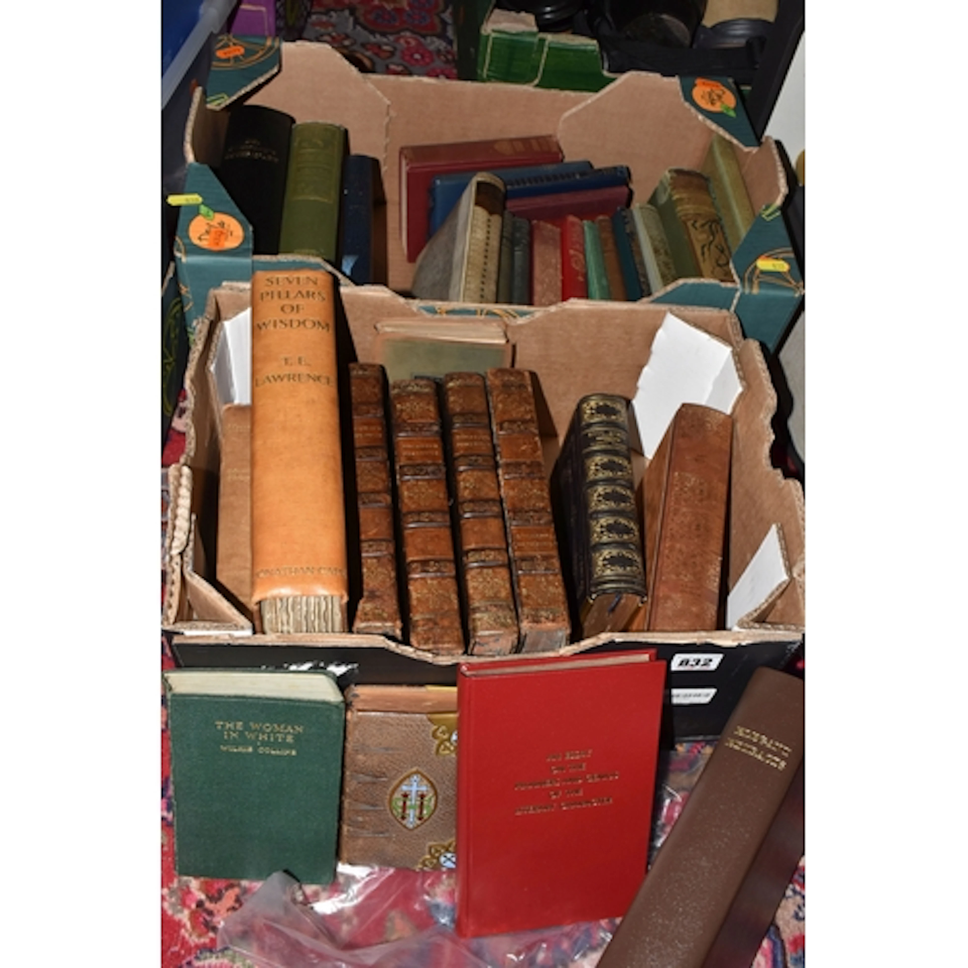 TWO BOXES OF ANTIQUARIAN BOOKS to include Volumes I-IV of Wh...