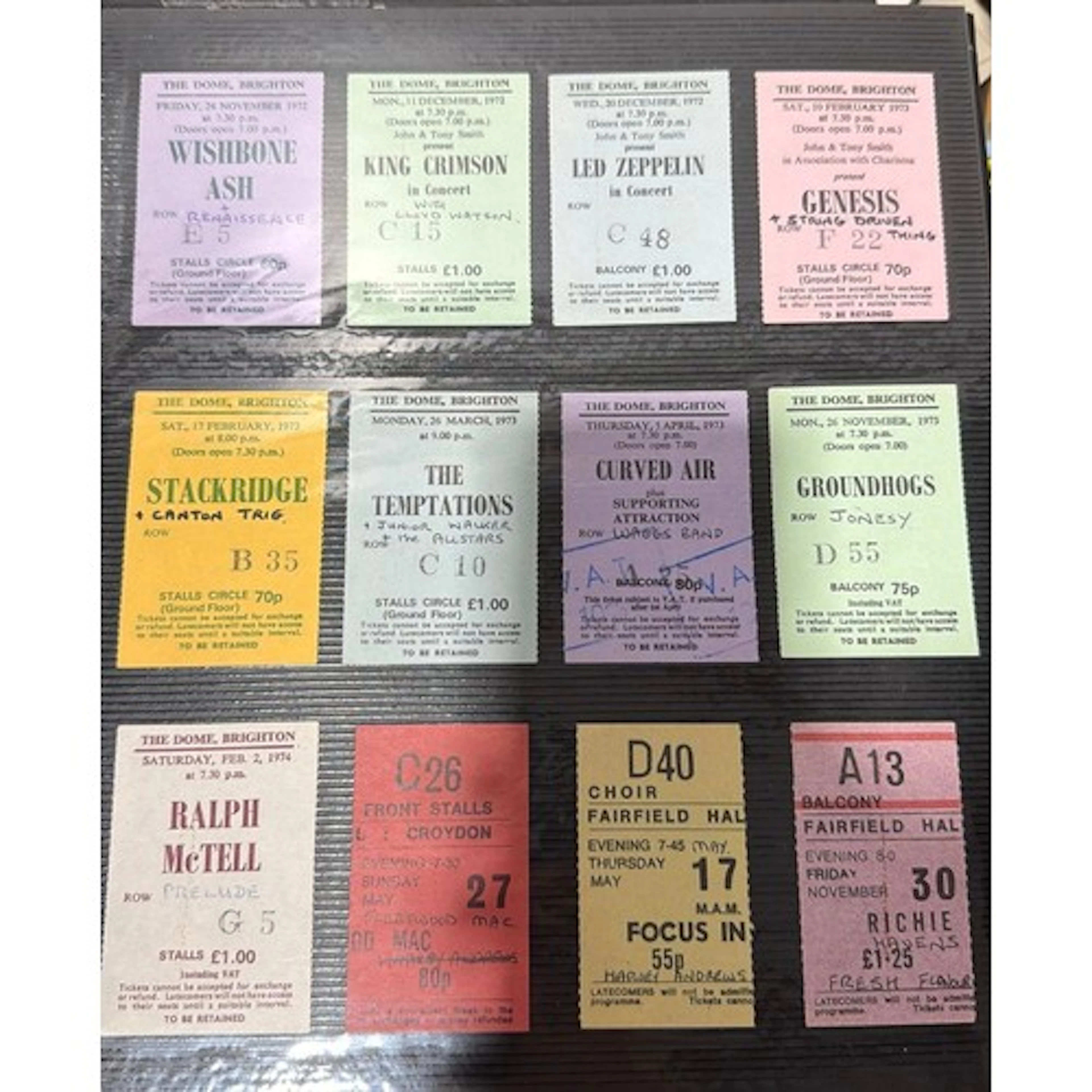 Memorabilia - Collection of ticket stubs to include from 197...