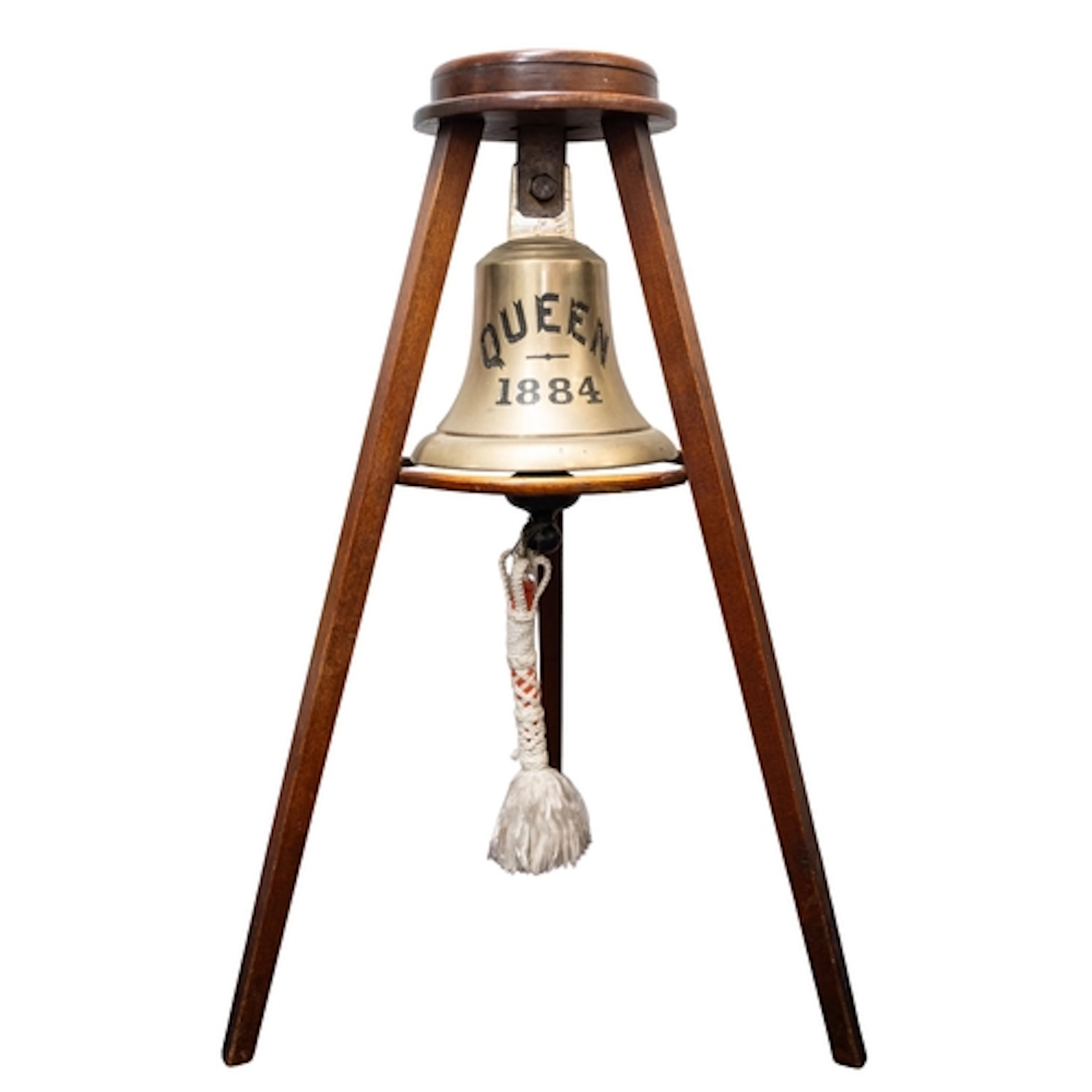 The ship's bell from the steel paddle steamer 'Queen' 1884, ...