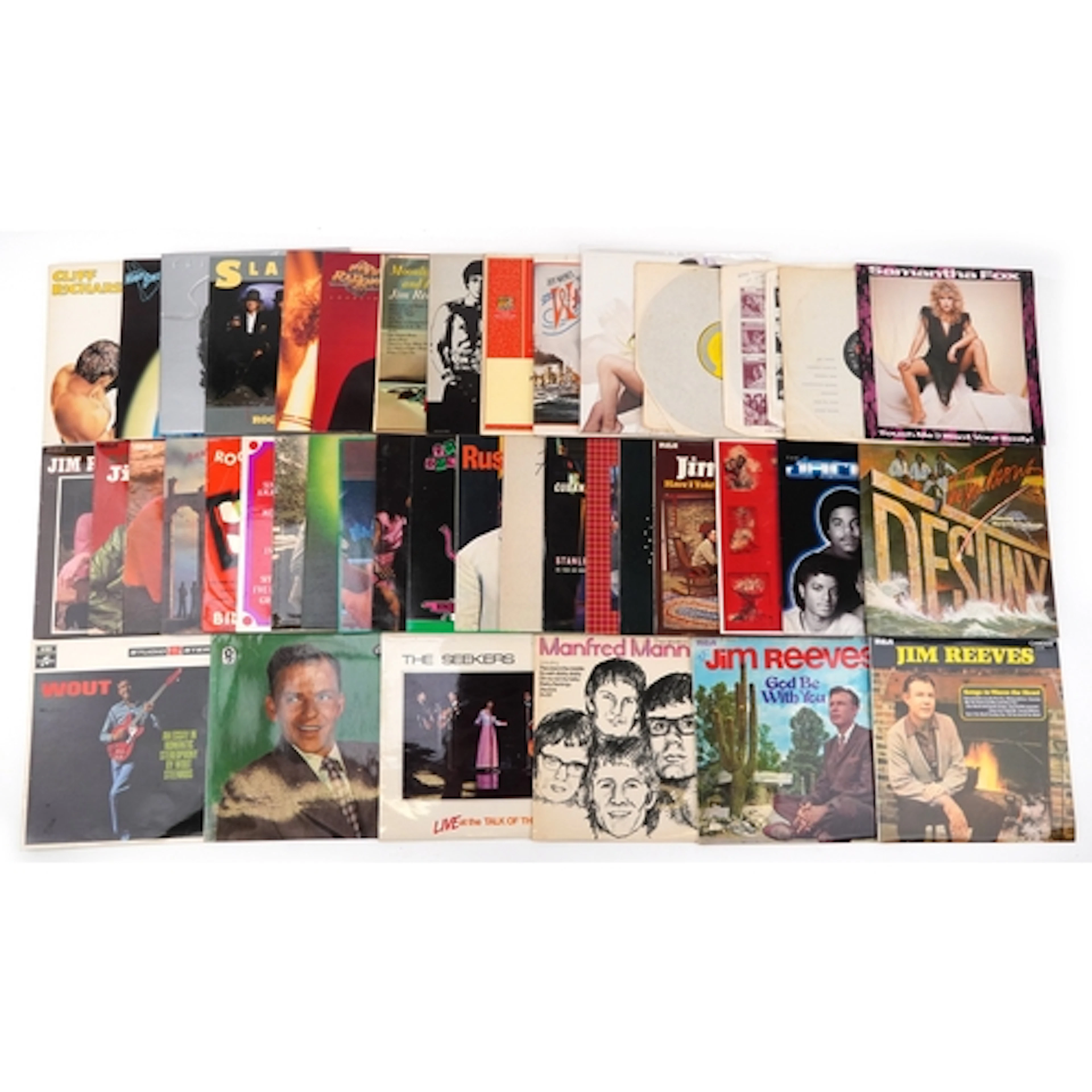 Collection of vinyl LP records including Samantha Fox, Princ...