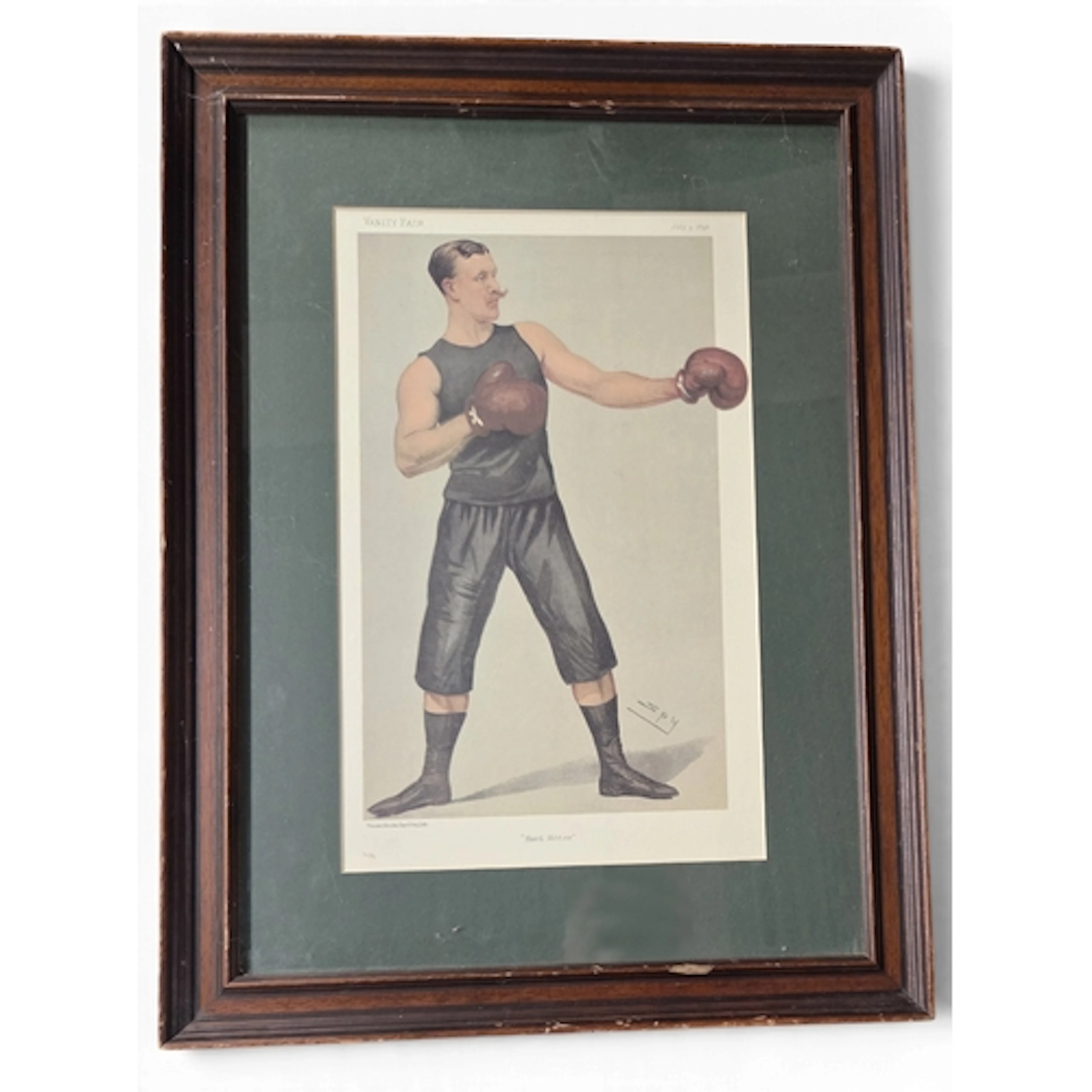 Two vintage coloured Spy Prints, 'The Boxer and The Snooker ...