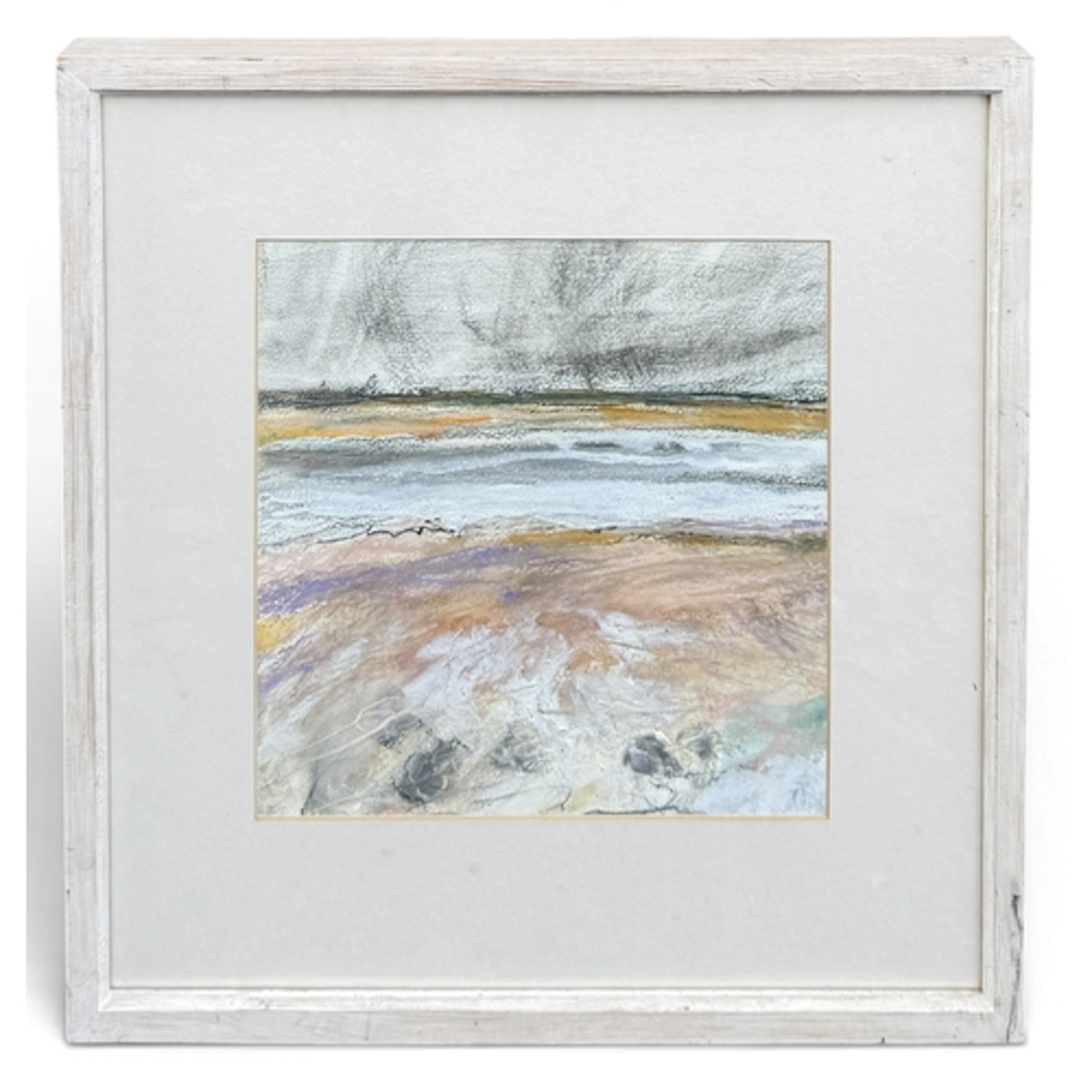 JESSICA OVEY: RIVER LANDSCAPE Mixed media on paper. 27.5cm x...