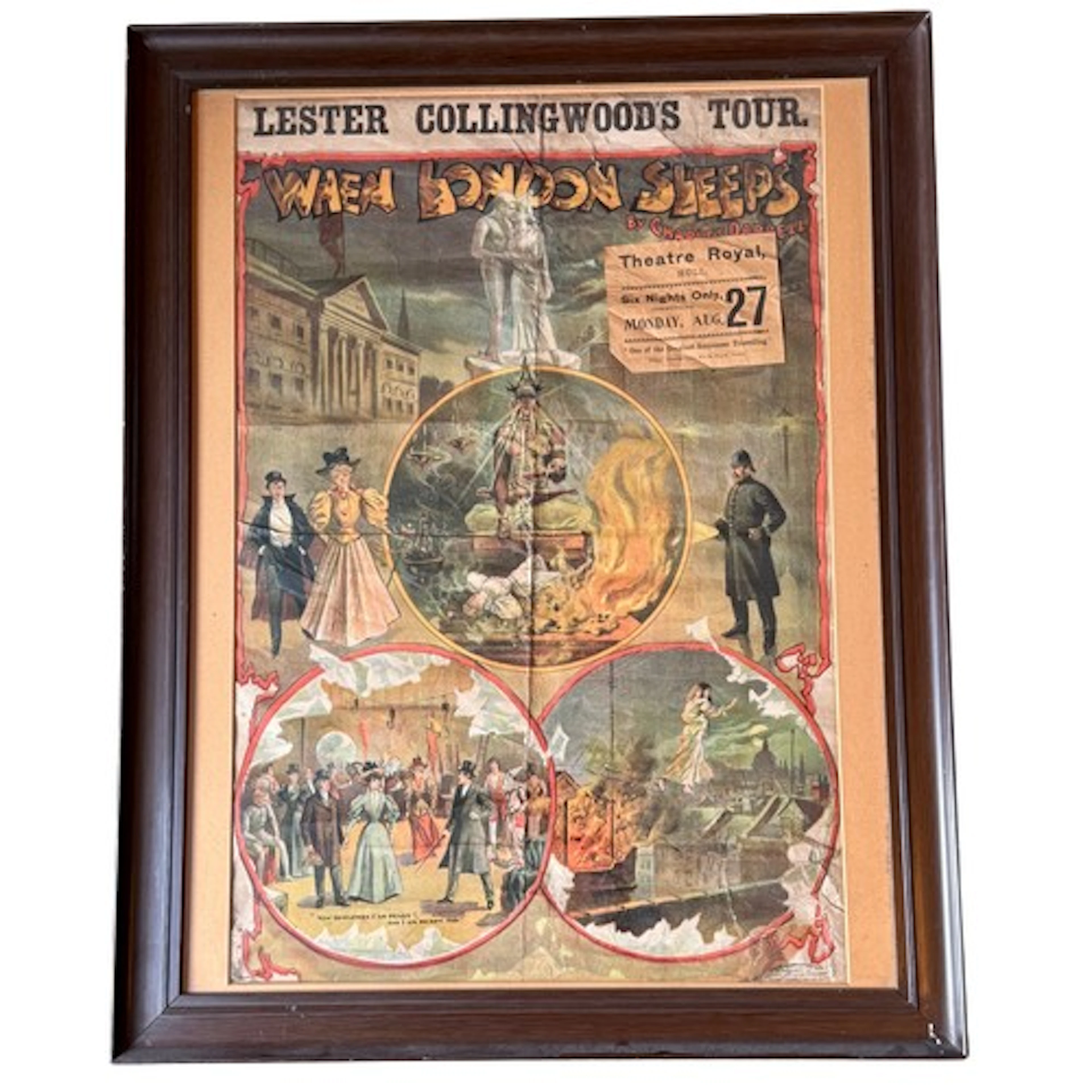 Theatrical advertising poster, Lester Collingwood’s tour ‘Wh...