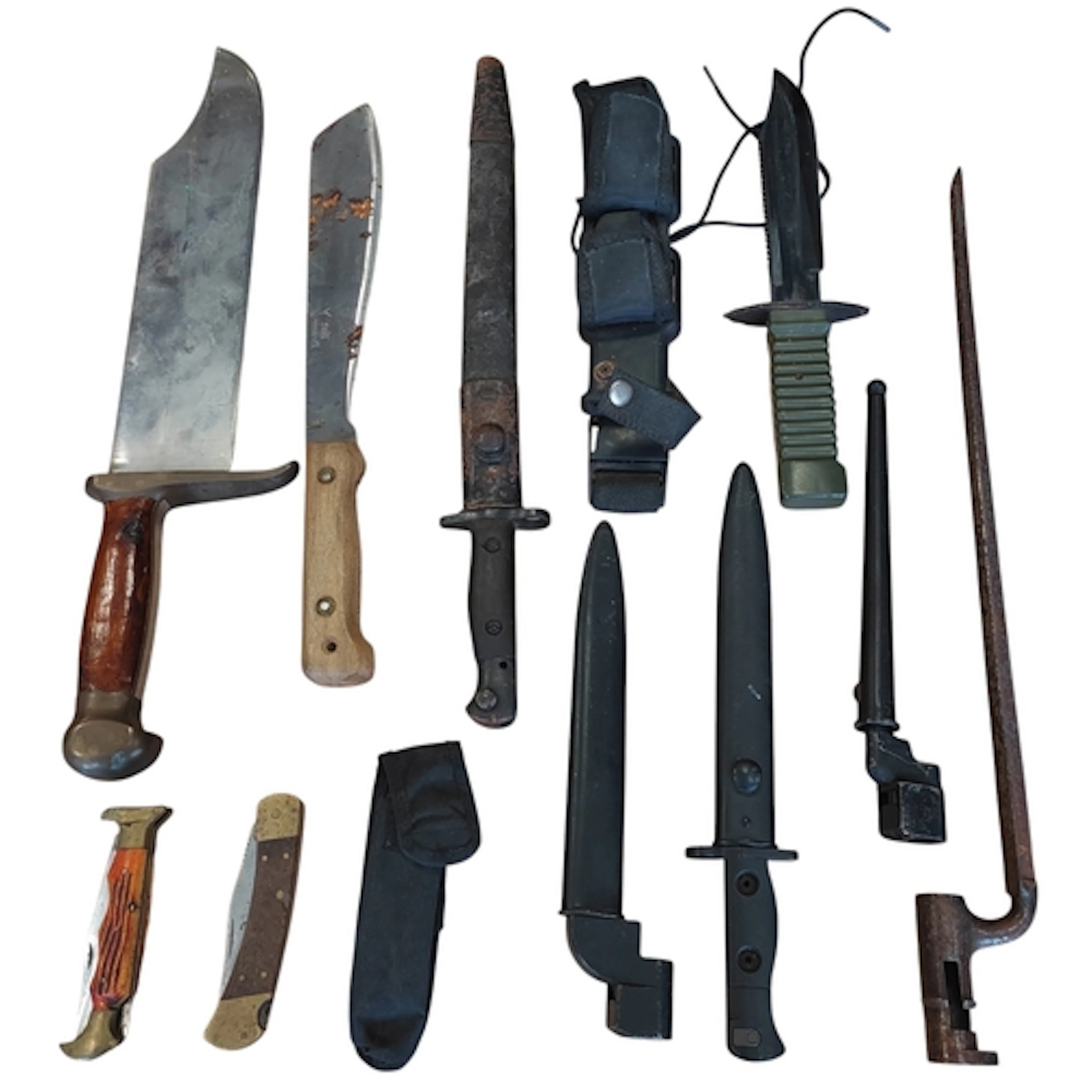 Collection of knives and bayonets, includes Bundeswehr KCB77...