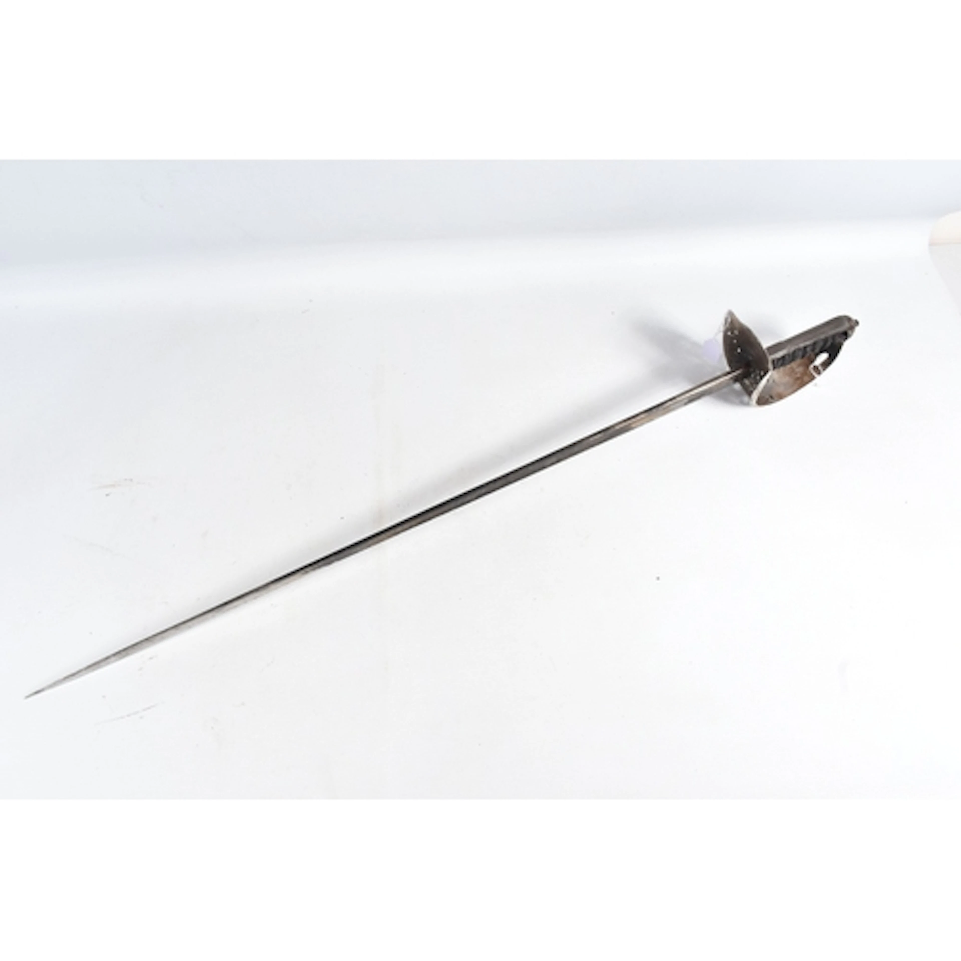 1897 BRITISH ARMY OFFICERS BASKET HILT SWORD, the hilt featu...