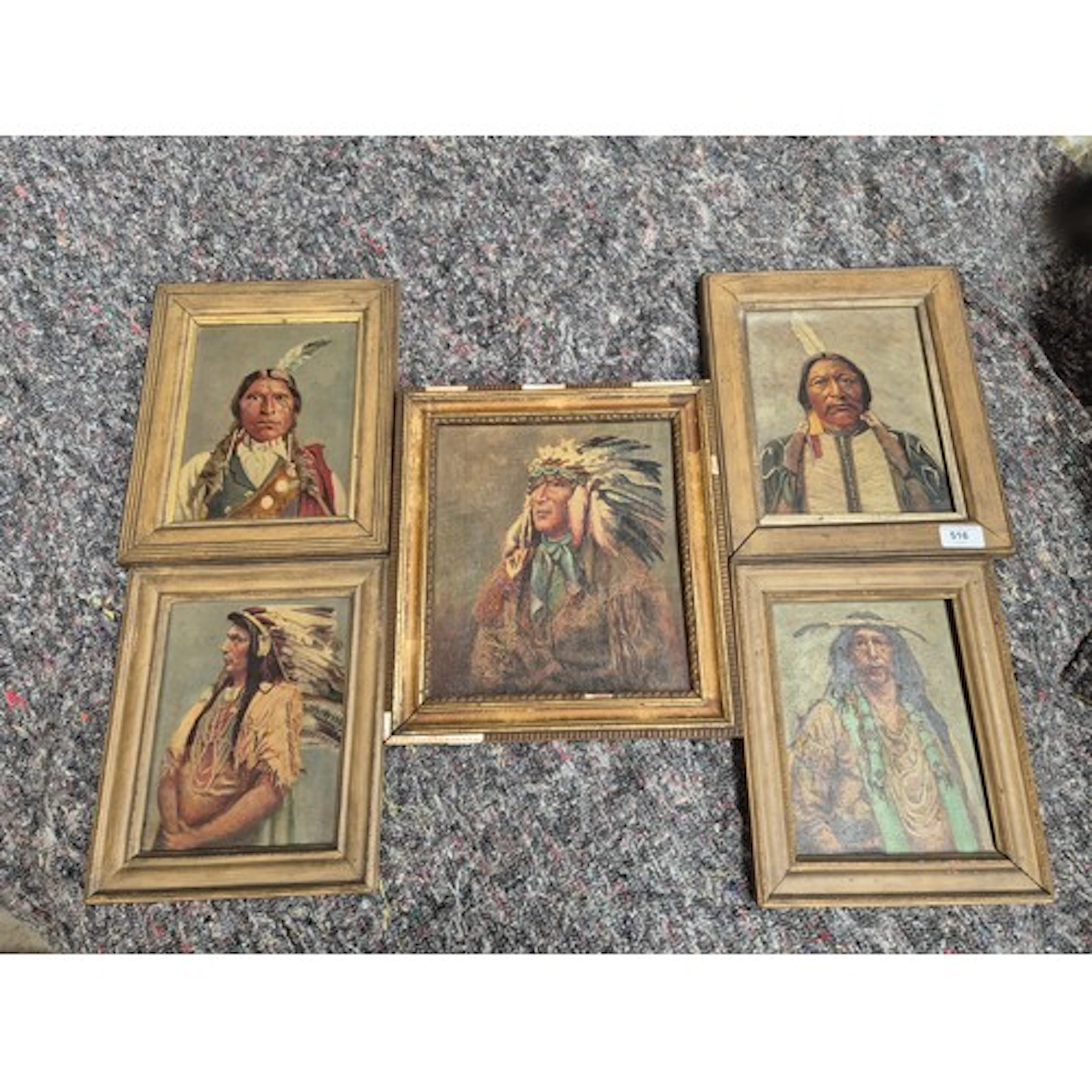 Early 20th Century School, a group of five Native American p...
