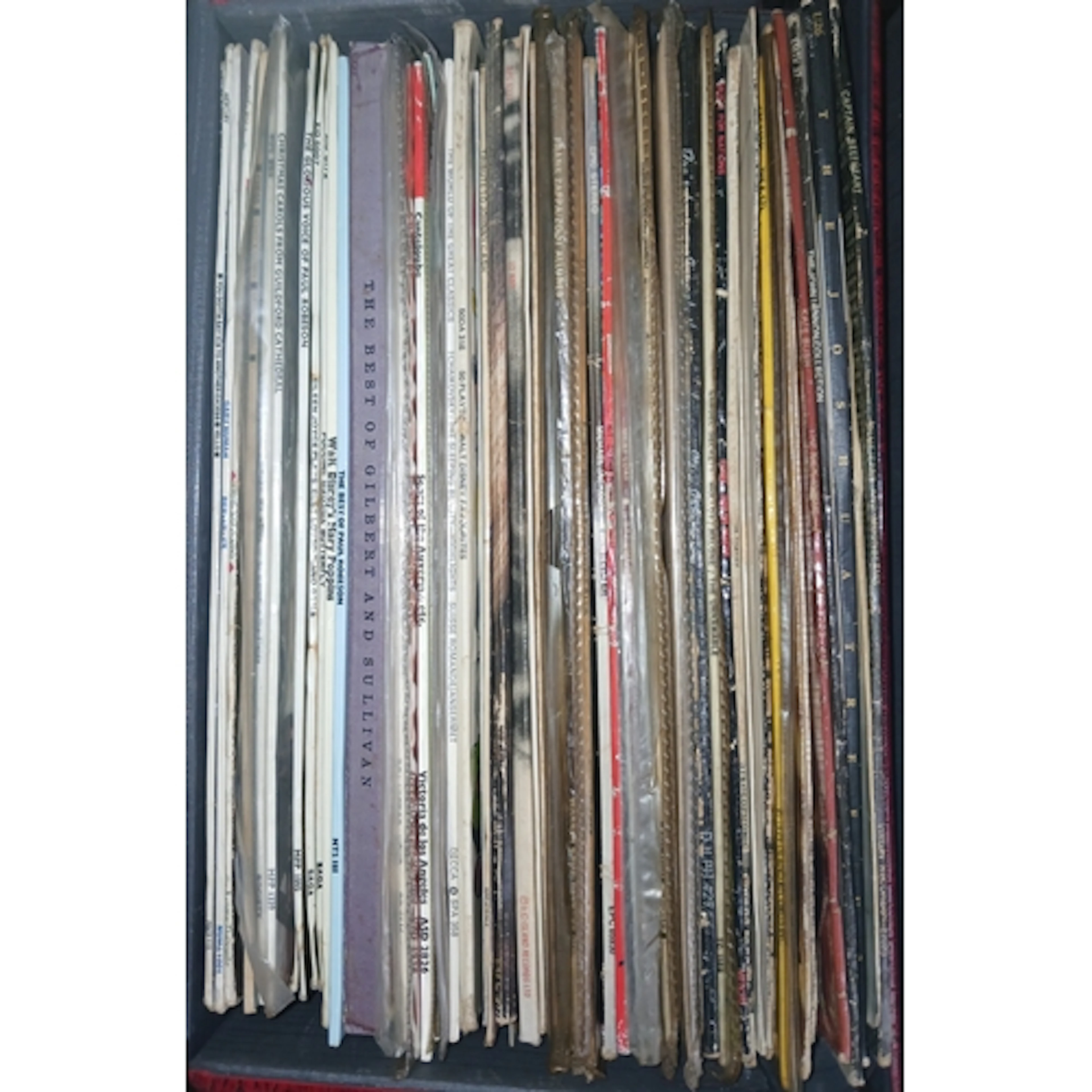 Three cases of assorted records including LPs and 12" single...