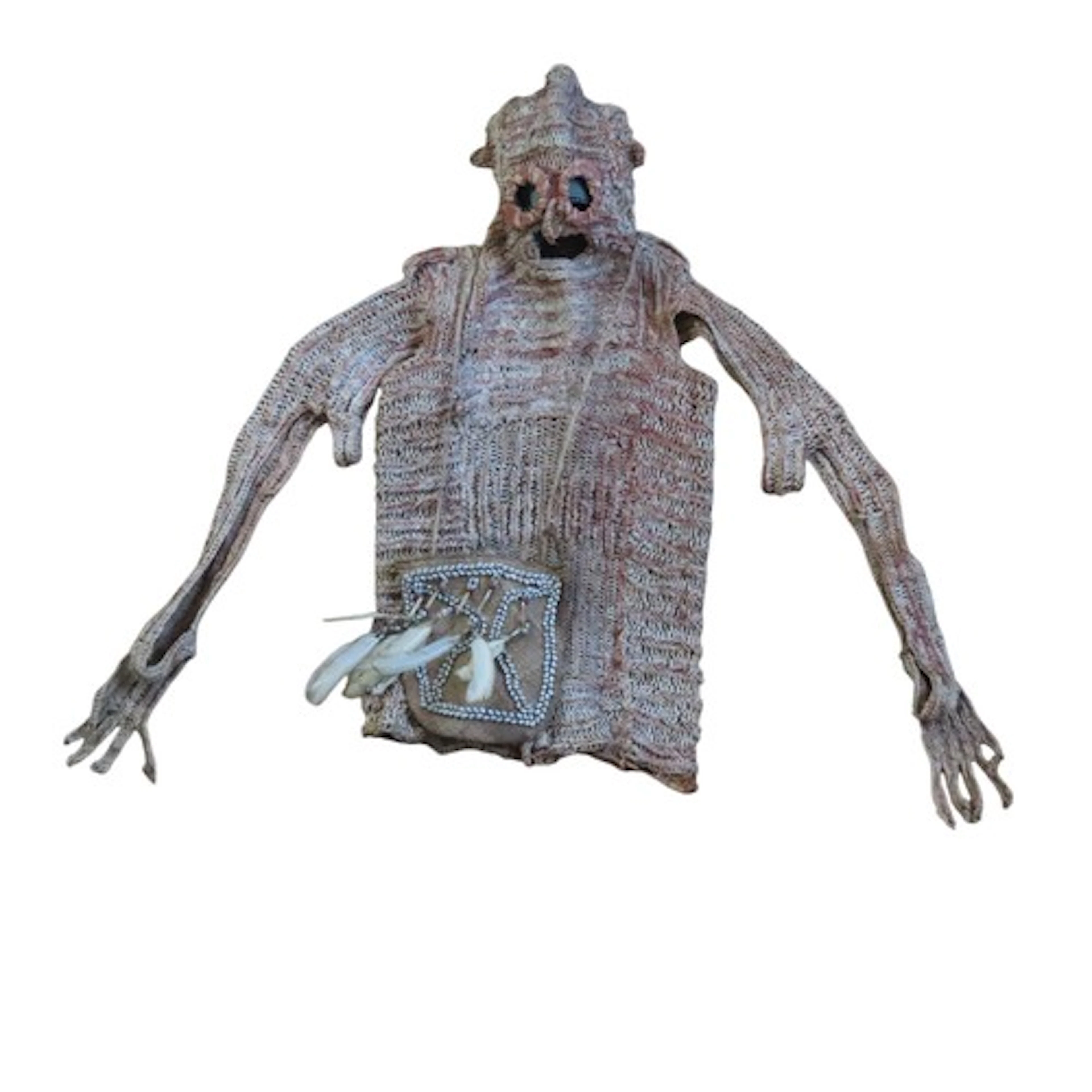 AN ASMAT BODY MASK OR SPIRIT COSTUME (DEKEWAR) fashioned fro...