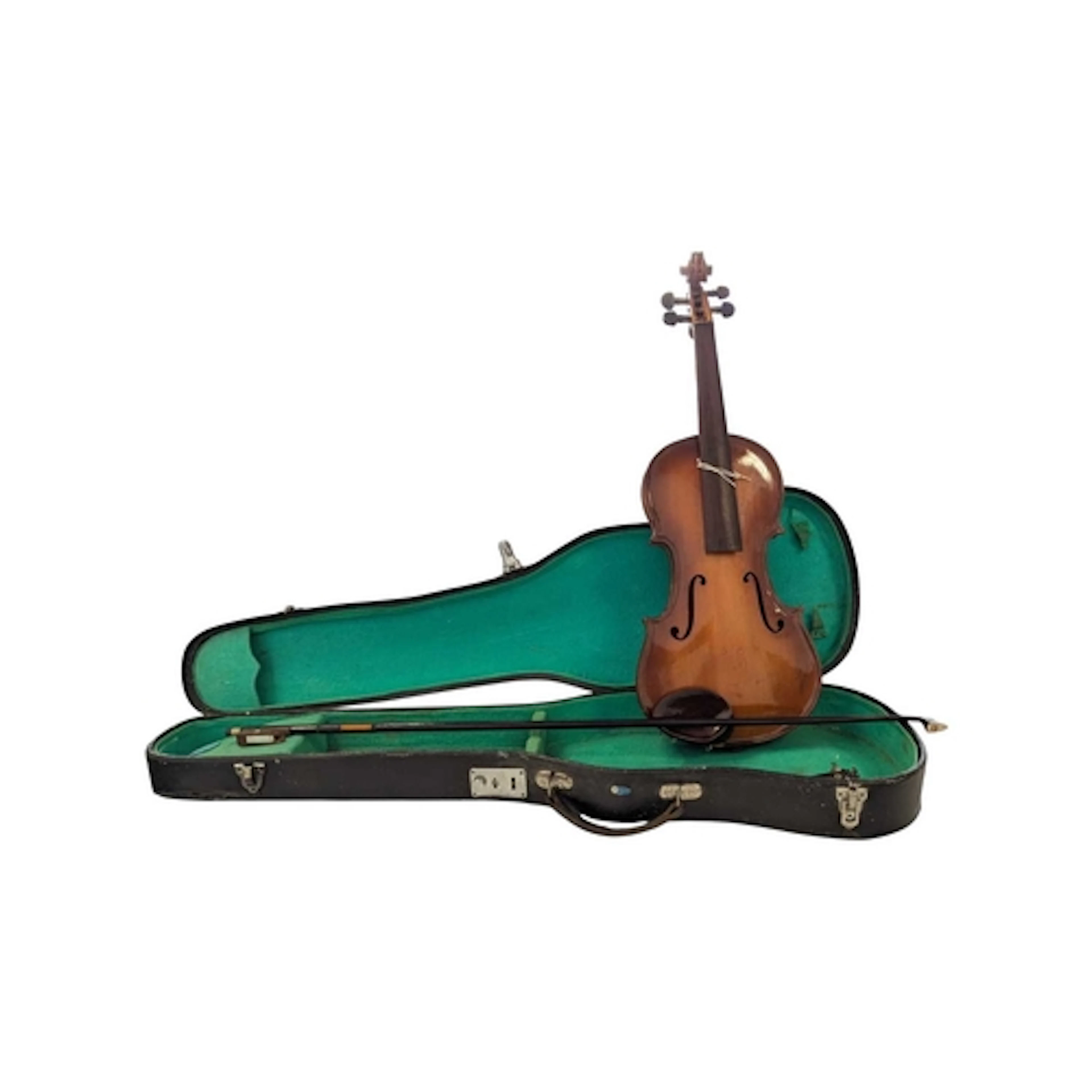 A 19th century Victorian stringed musical instrument violin....
