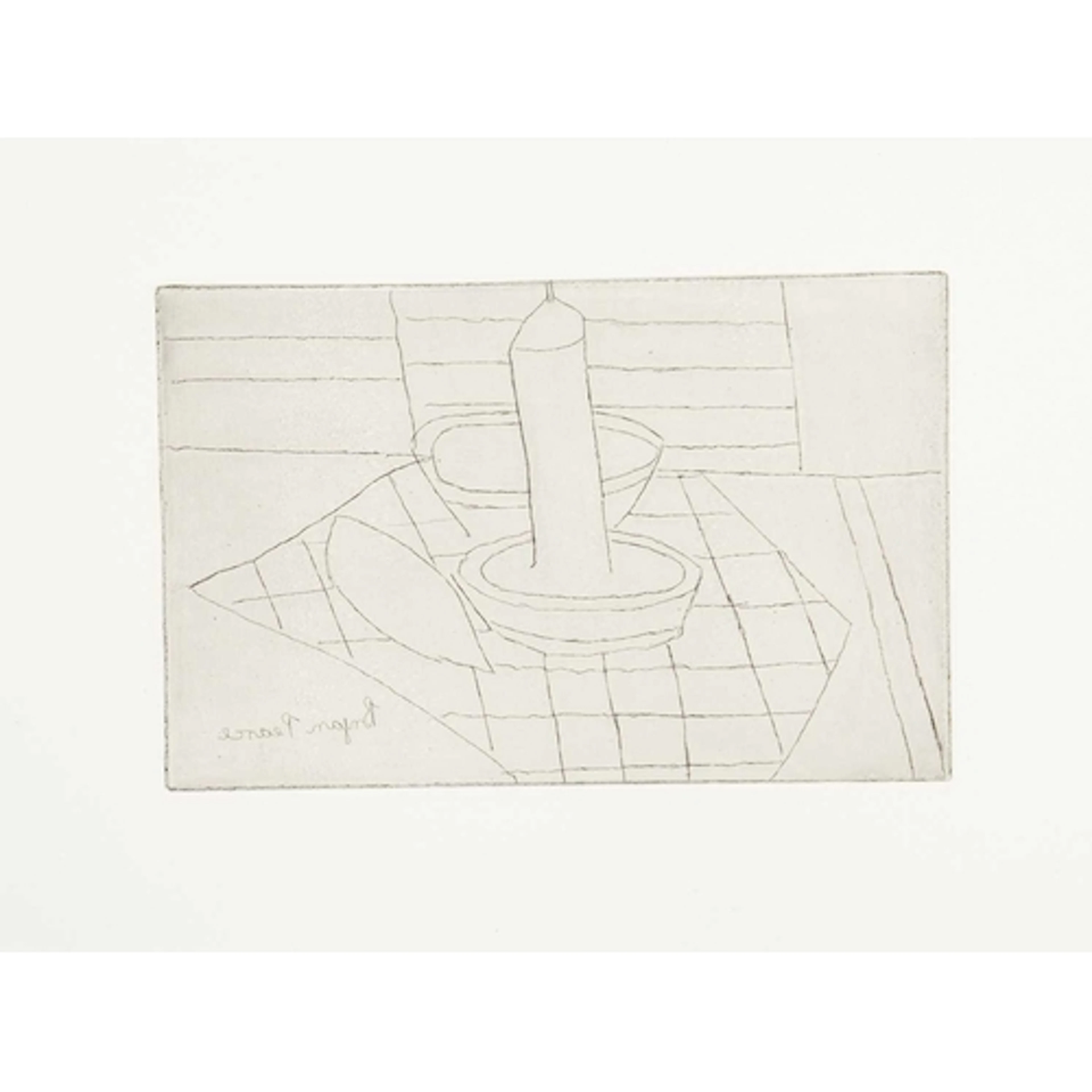 § Bryan PEARCE (1929-2006) Still life with Candle Etching, s...