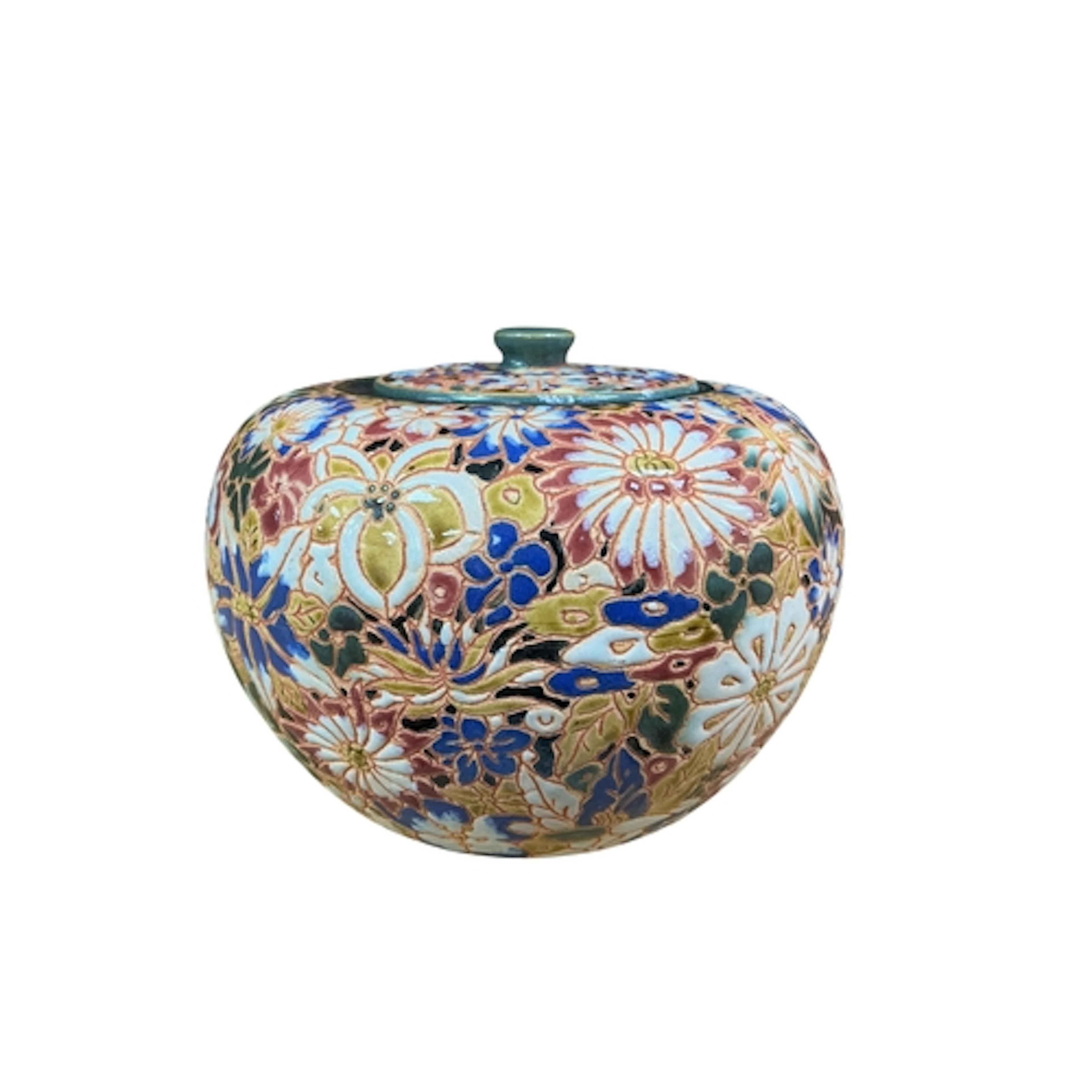 A Vietnamese Bien Hoa Millefiori jar and cover, 18cm in diam...