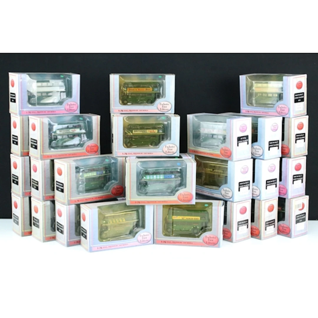 29 Boxed EFE Exclusive First Editions diecast model buses, a...