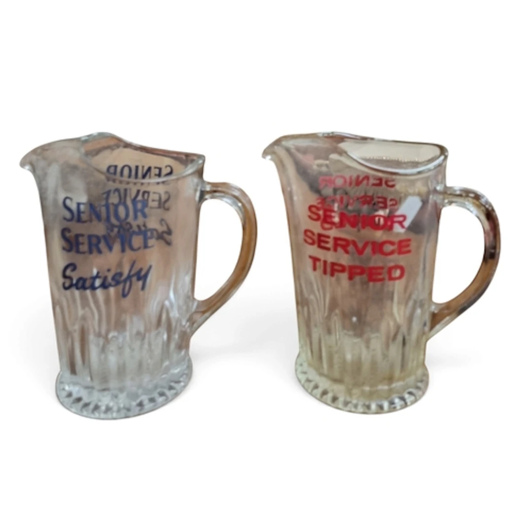Two vintage original branded water Jugs from the mid 20th Ce...