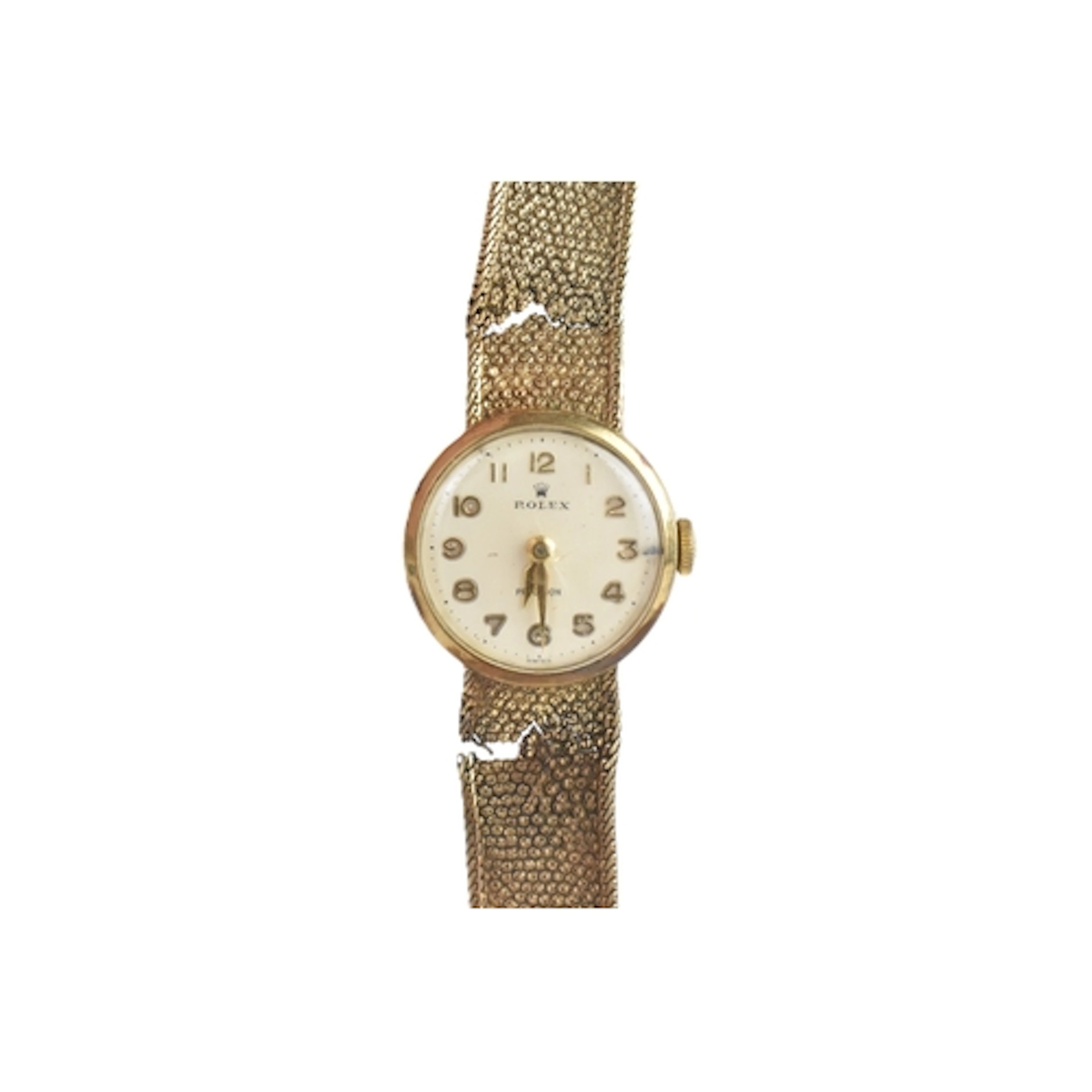 A Rolex 9ct gold ladies manual wind wristwatch, the dial hav...