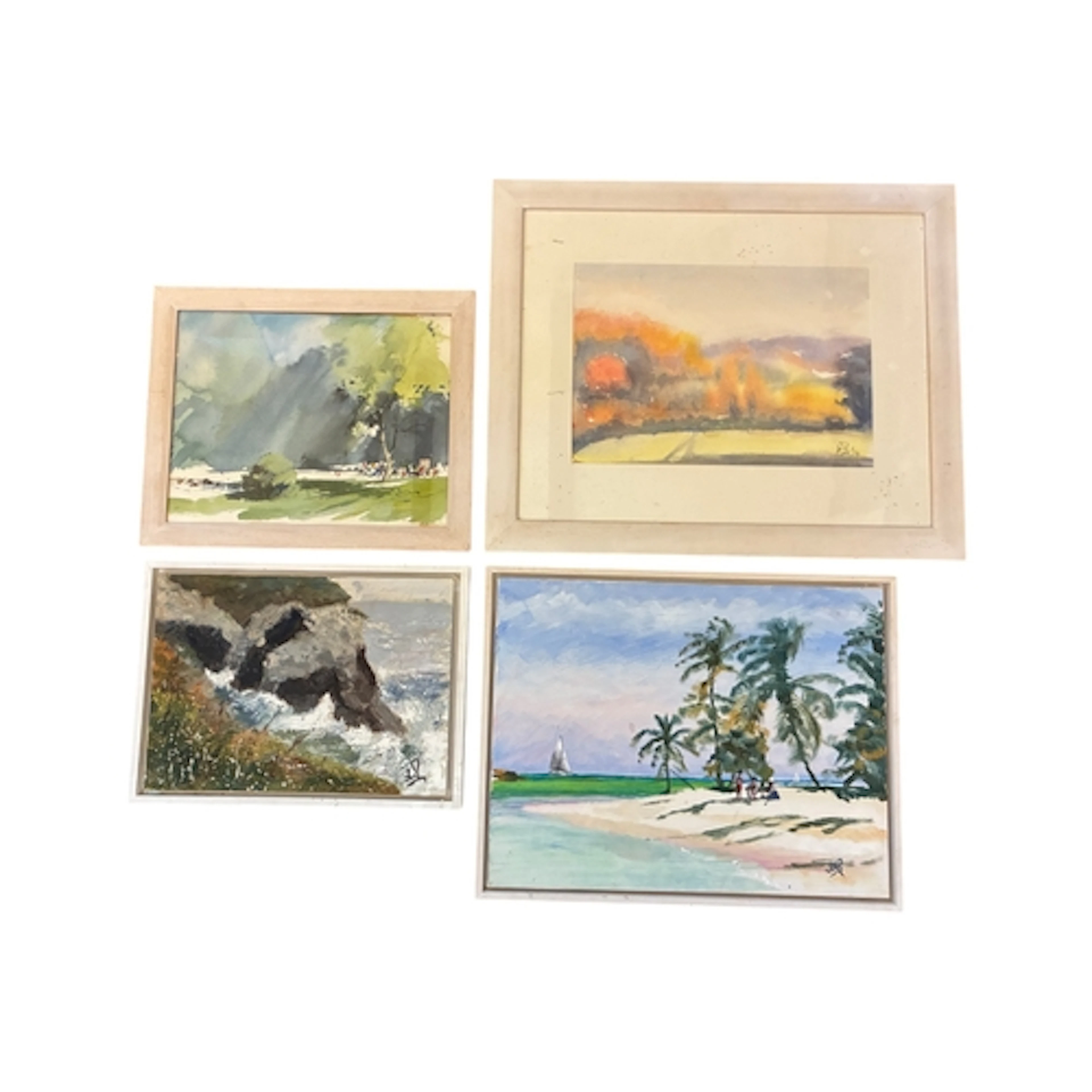 Four contemporary paintings: Brian C. Lancaster - watercolou...