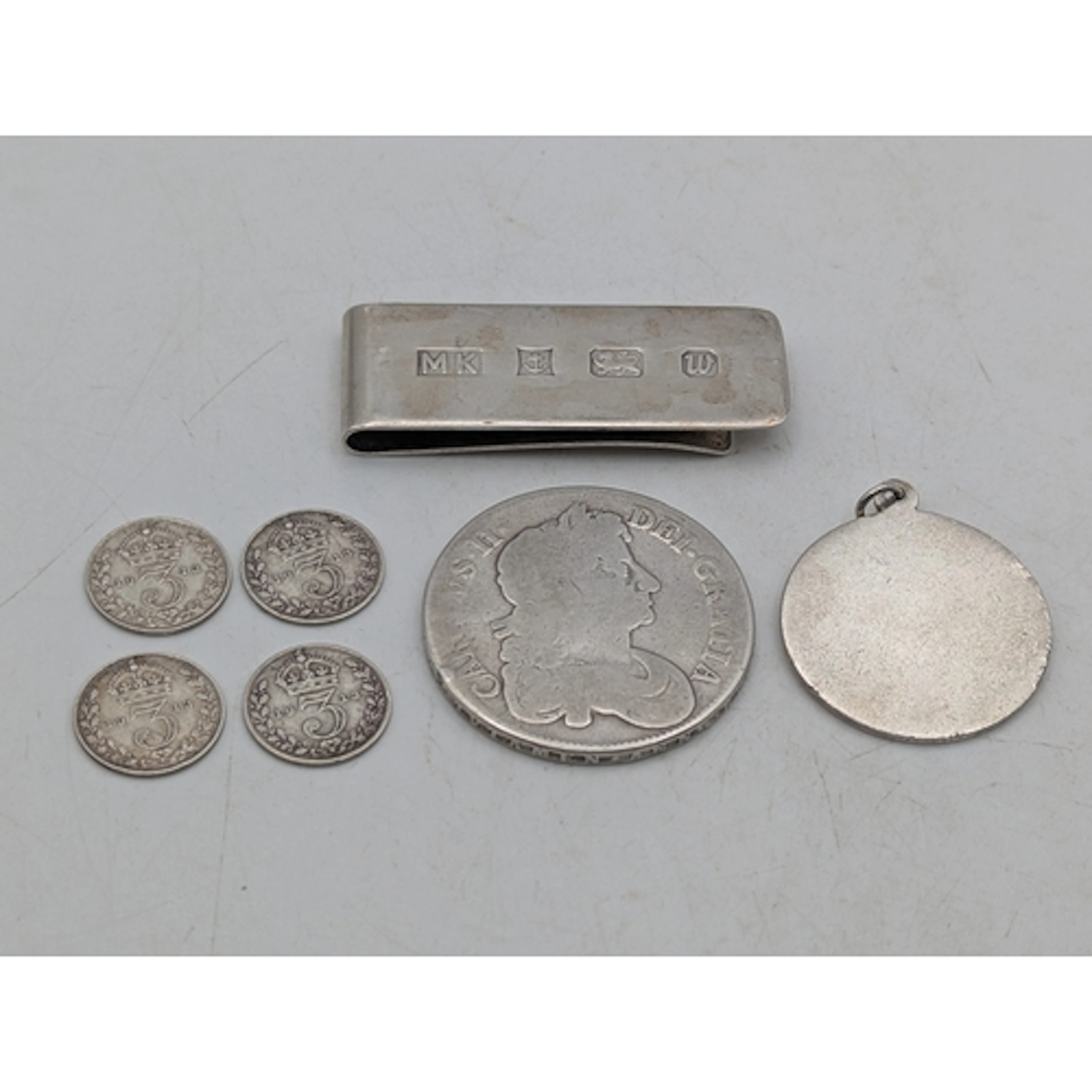 Pre 1920's full silver coinage to include a 1670 King Charle...