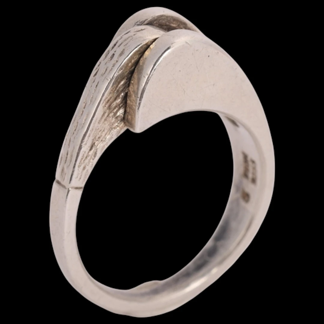 NIELS ERIK FROM - a Danish modernist sterling silver abstrac...