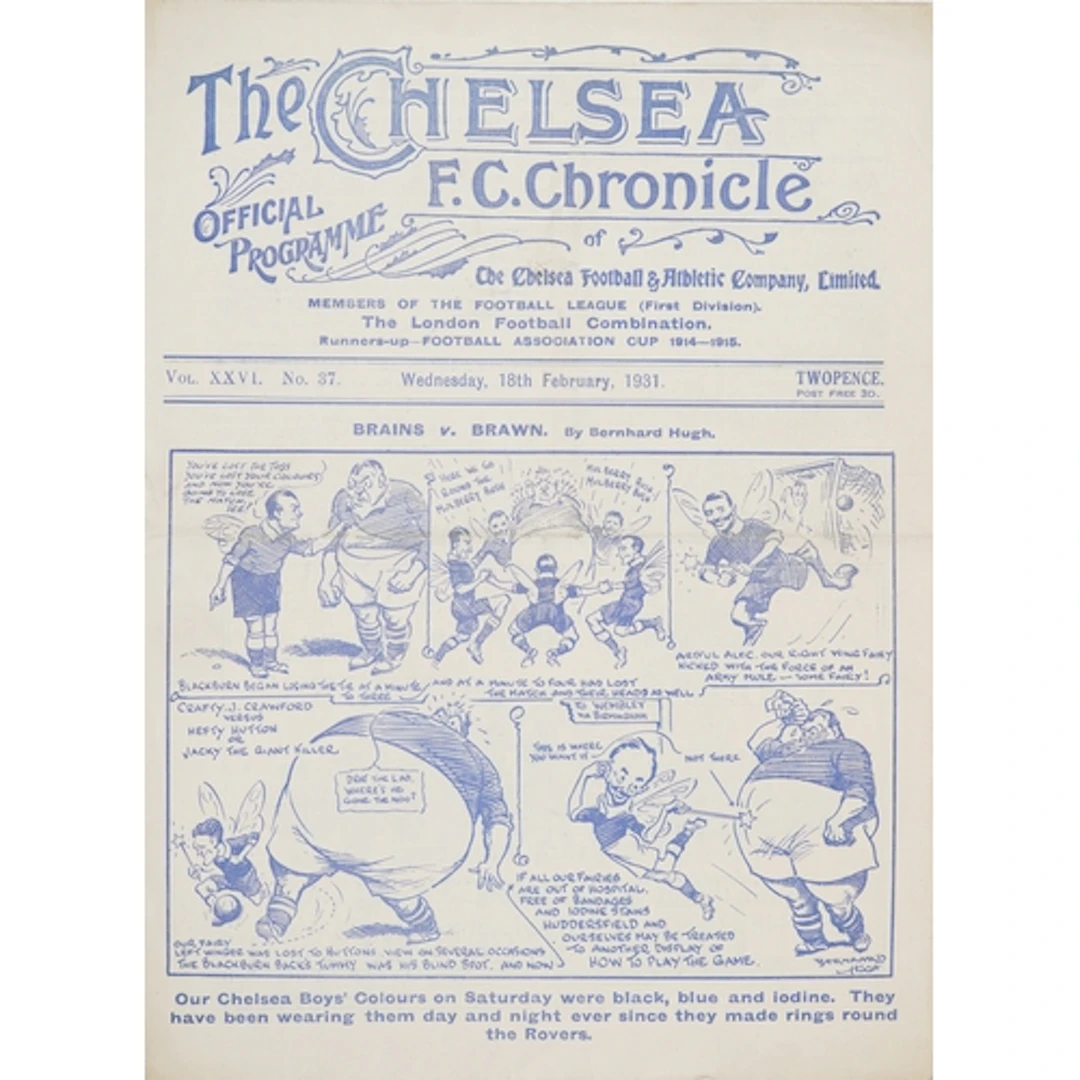 The Chelsea F.C. Chronicle Official programme, Brains versus...