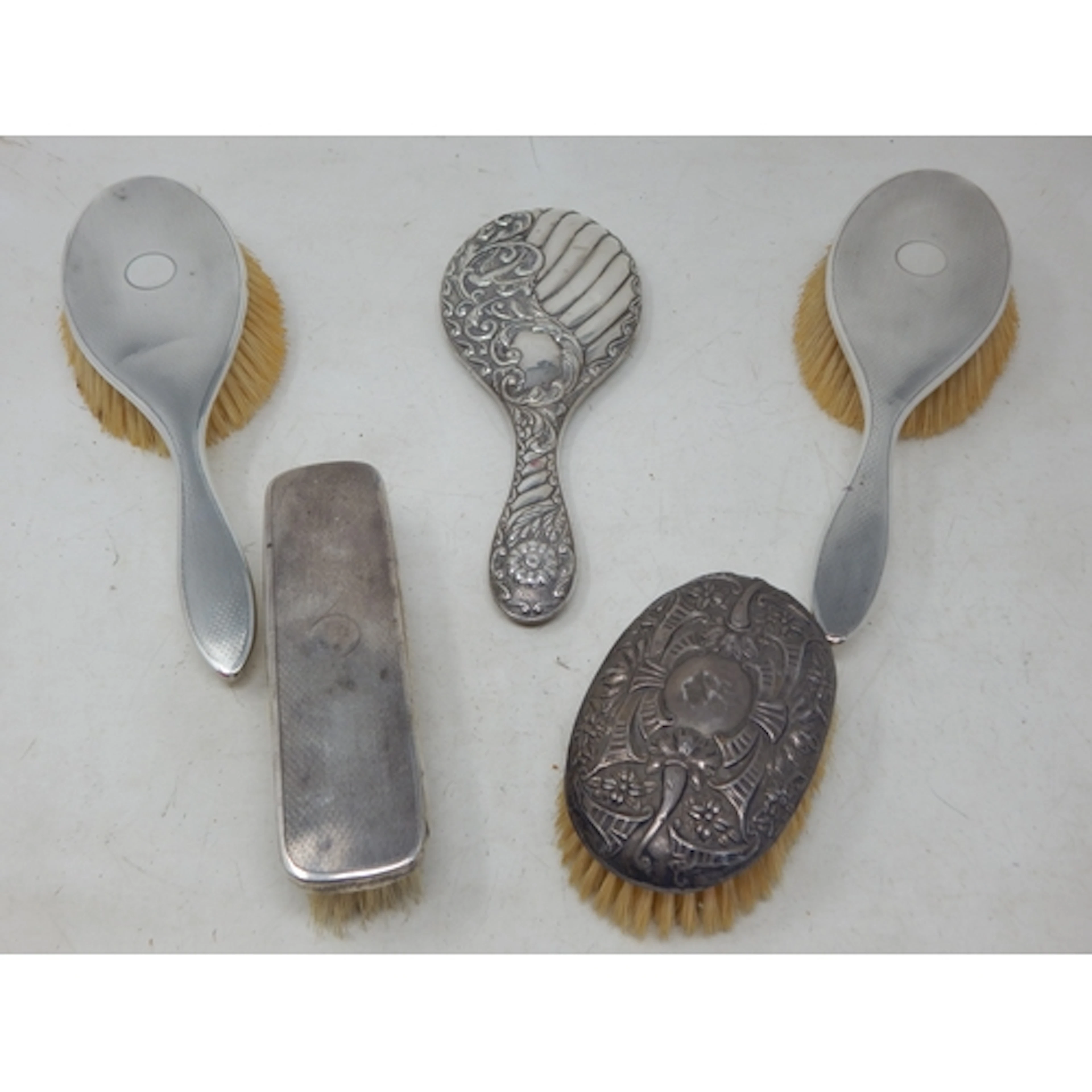 A Quantity of Hallmarked Silver Dressing Table Items Includi...