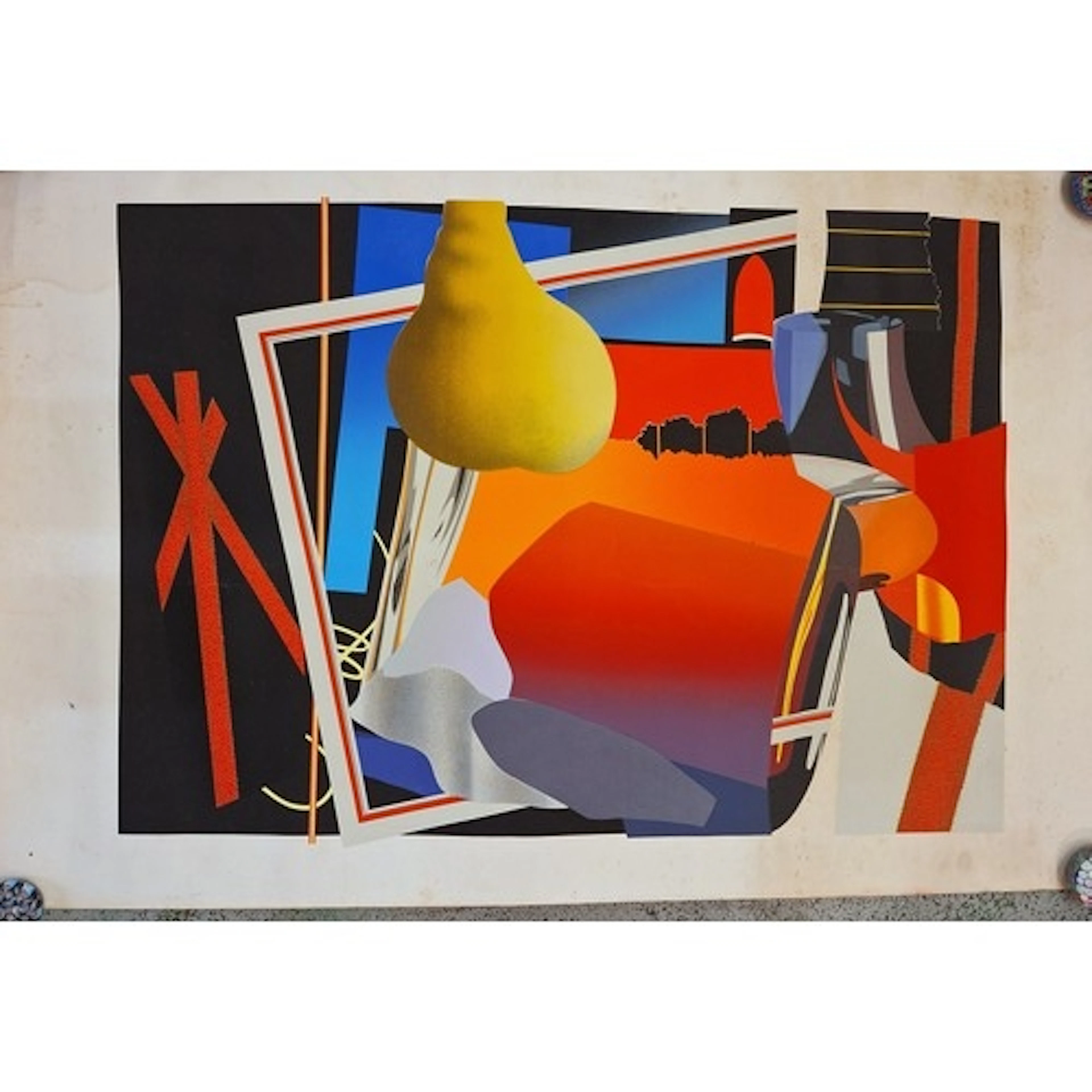 Print 'Night Flight' by Gwyther Irwin, abstract composition ...