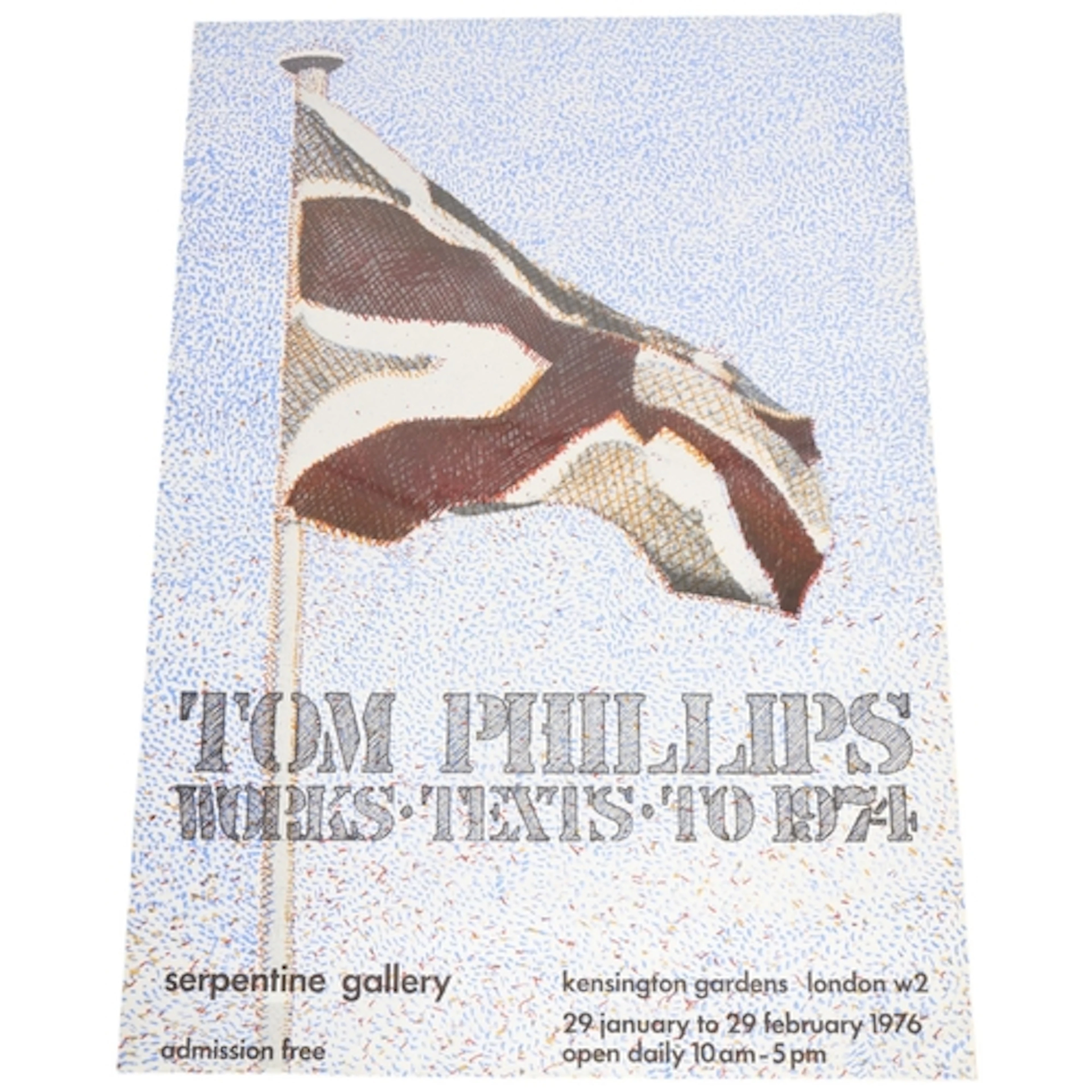 TOM PHILLIPS (1937-2022), an exhibition poster "Works, Texts...