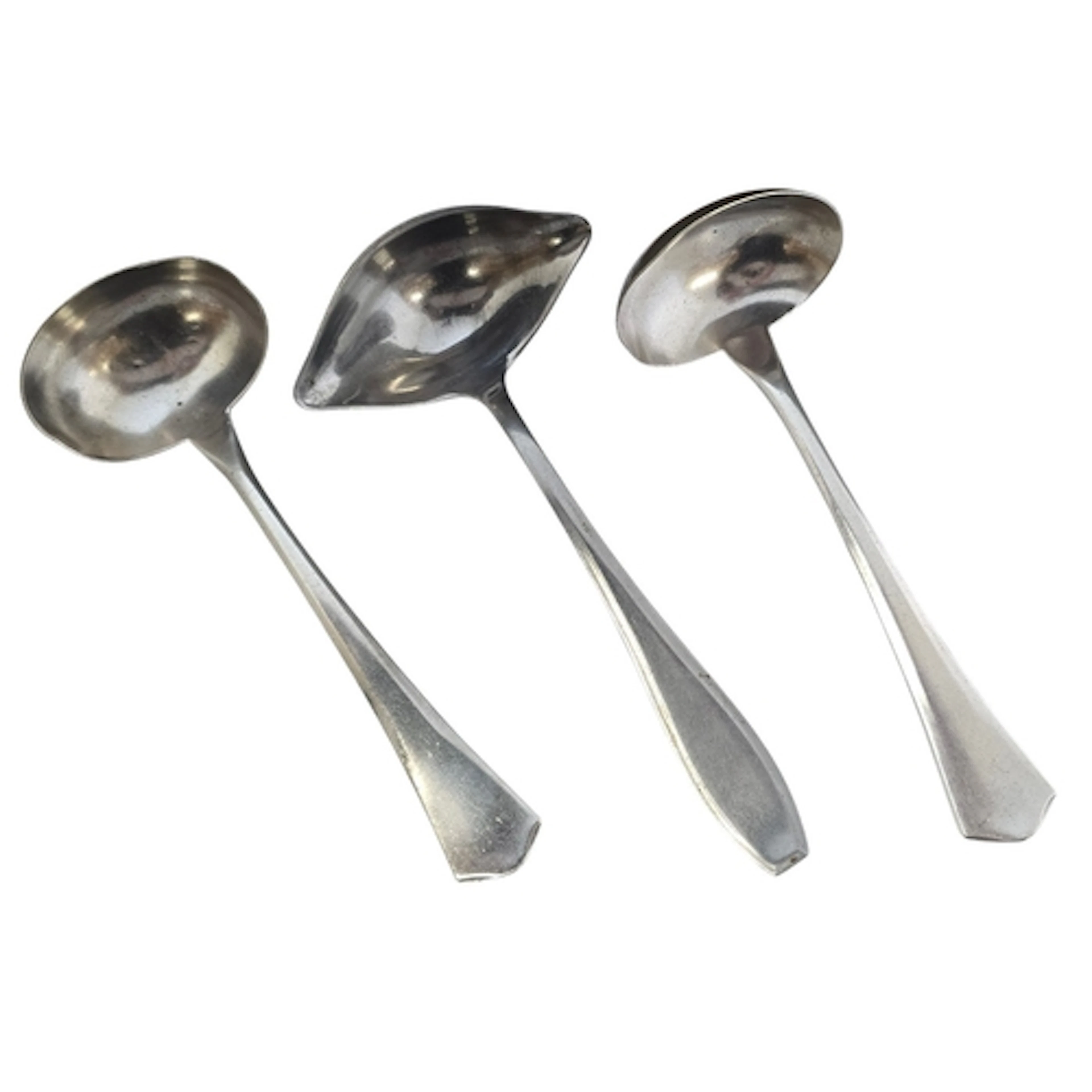 Range of WWII Kriegsmarine ladles, each stamped with eagle a...