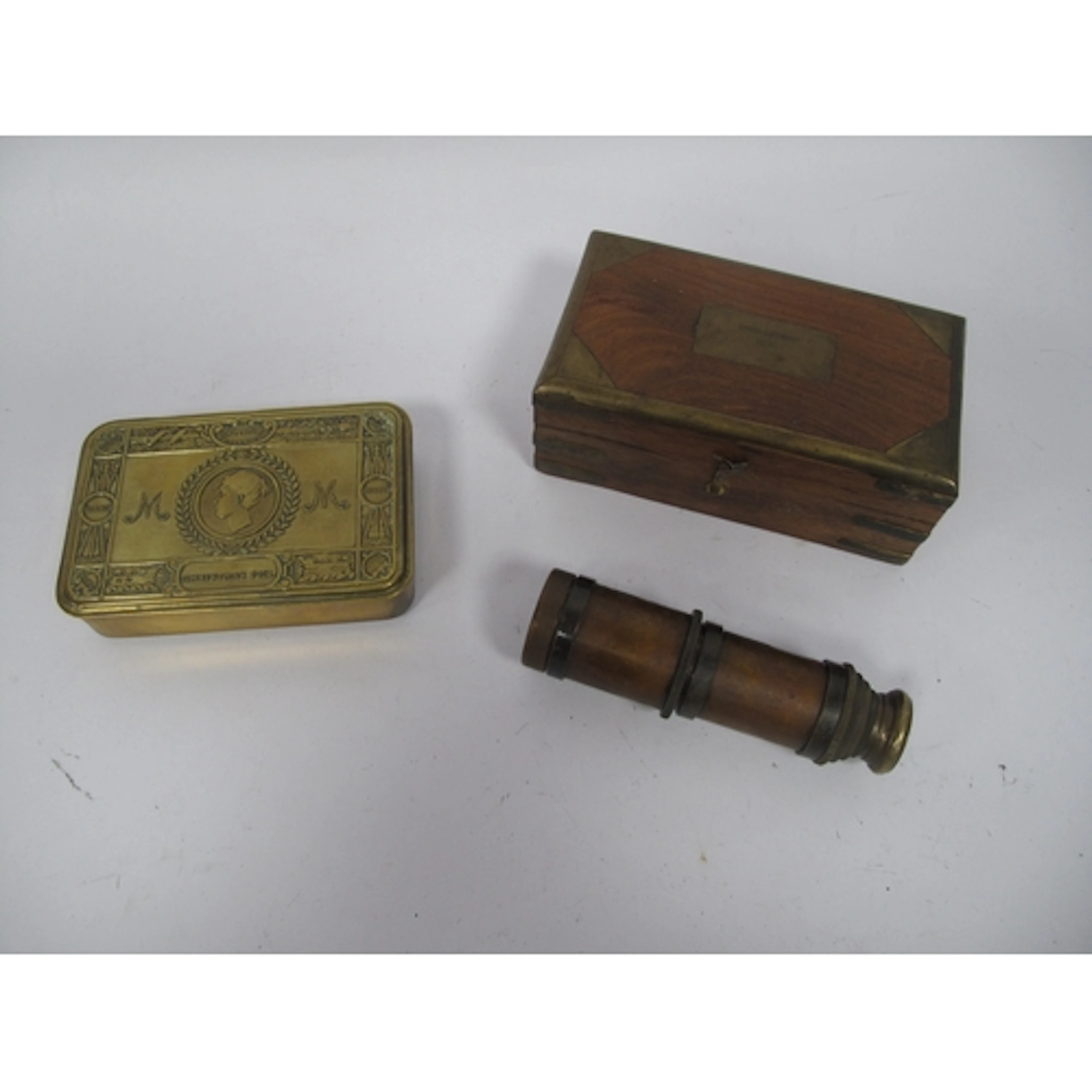 WWI Princess Mary Christmas 1914 Gift Tin, a 5 draw unmarked...