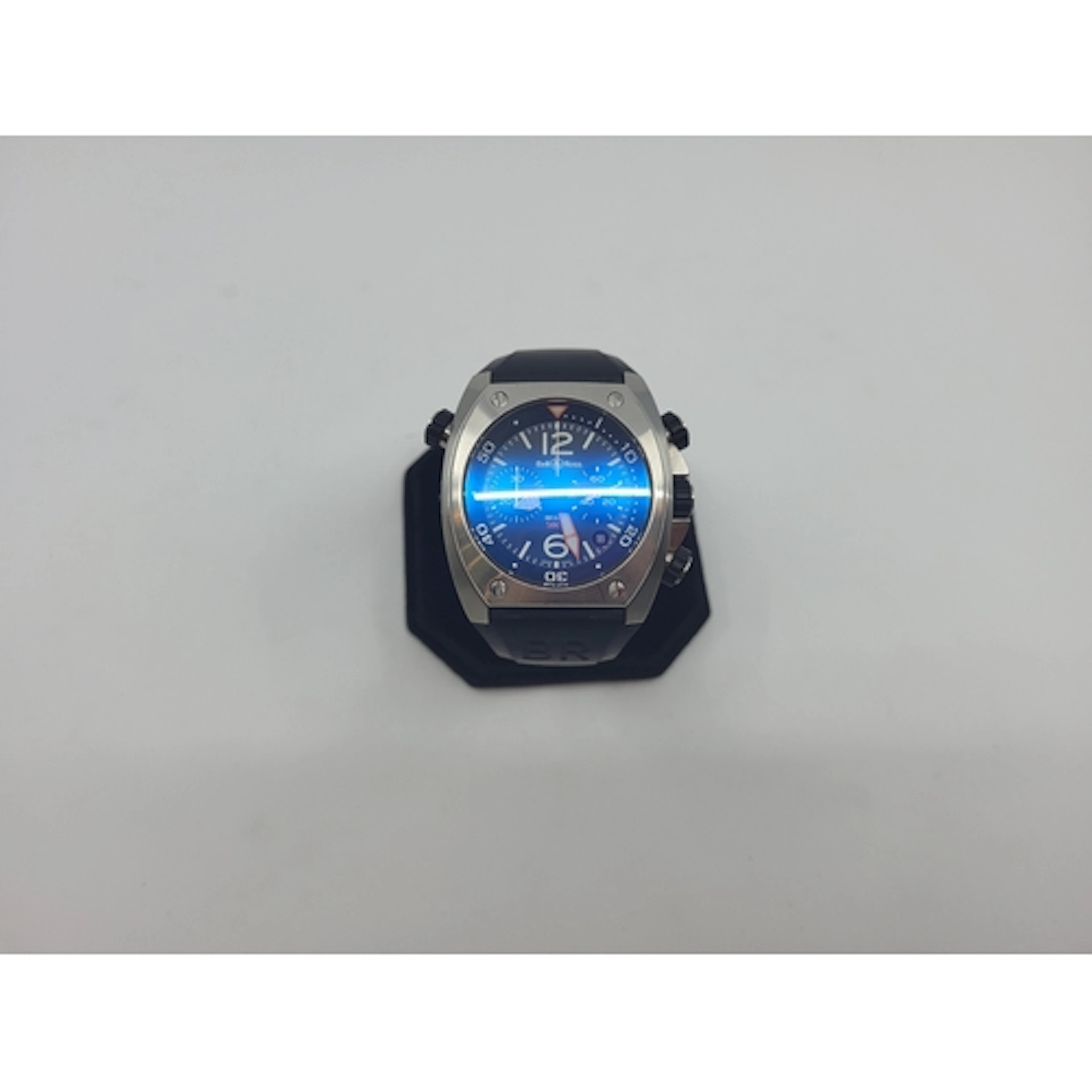 A GENT'S BELL & ROSS CHRONOGRAPH WRISTWATCH, black multi-dia...