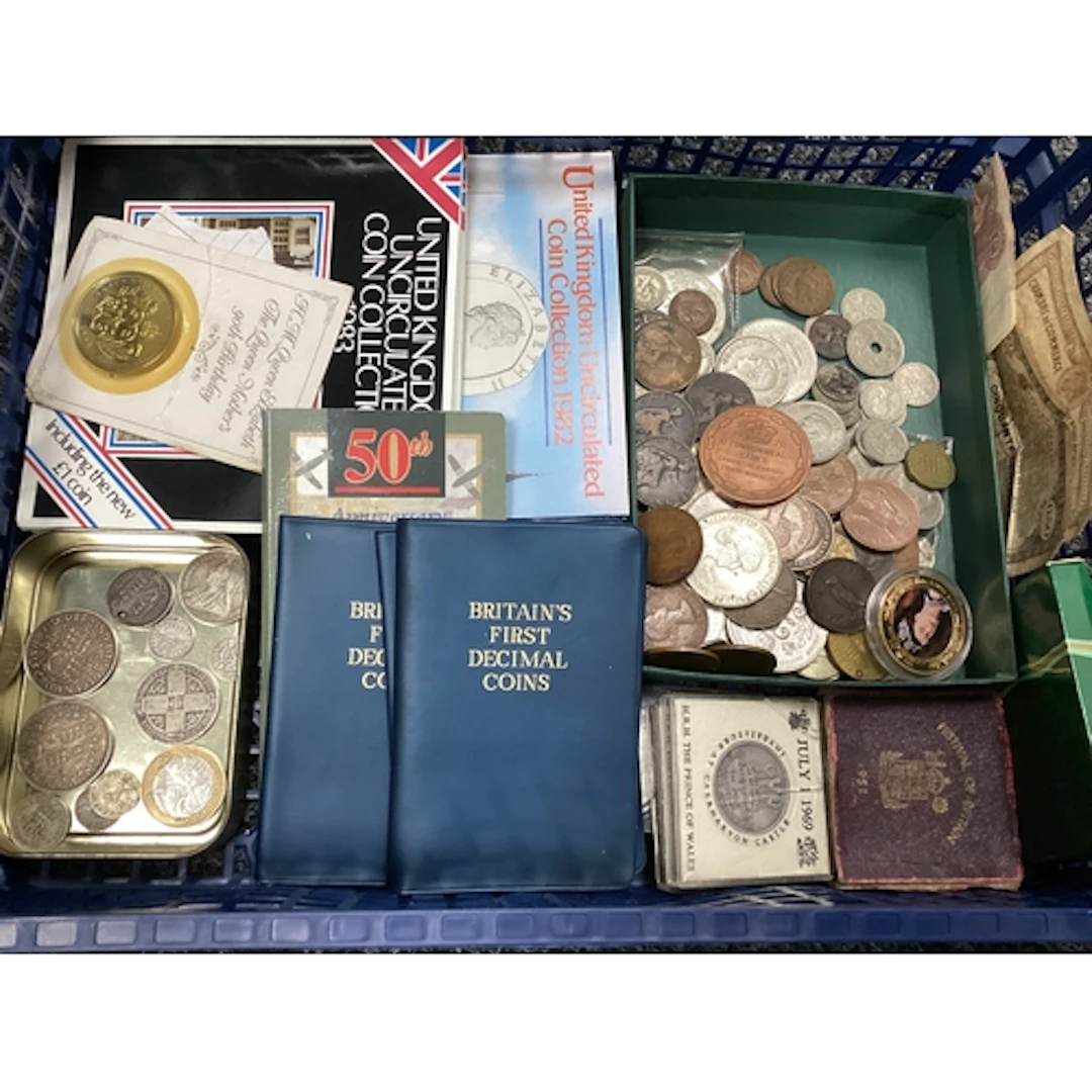 Collection Of GB And World Coinage, includes GB XIX Century ...