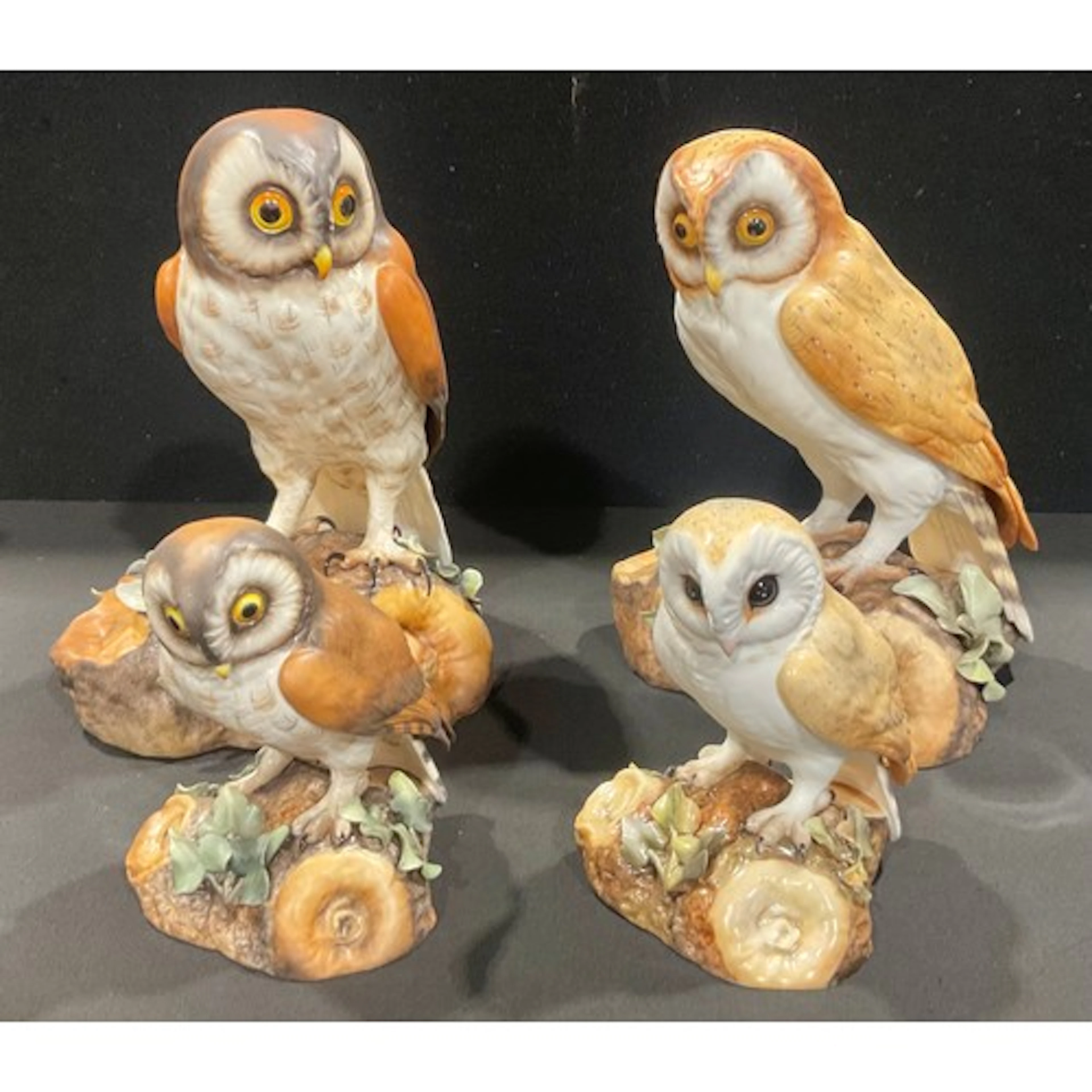 A large Royal Crown Derby ornithological model, Brown Owl, p...