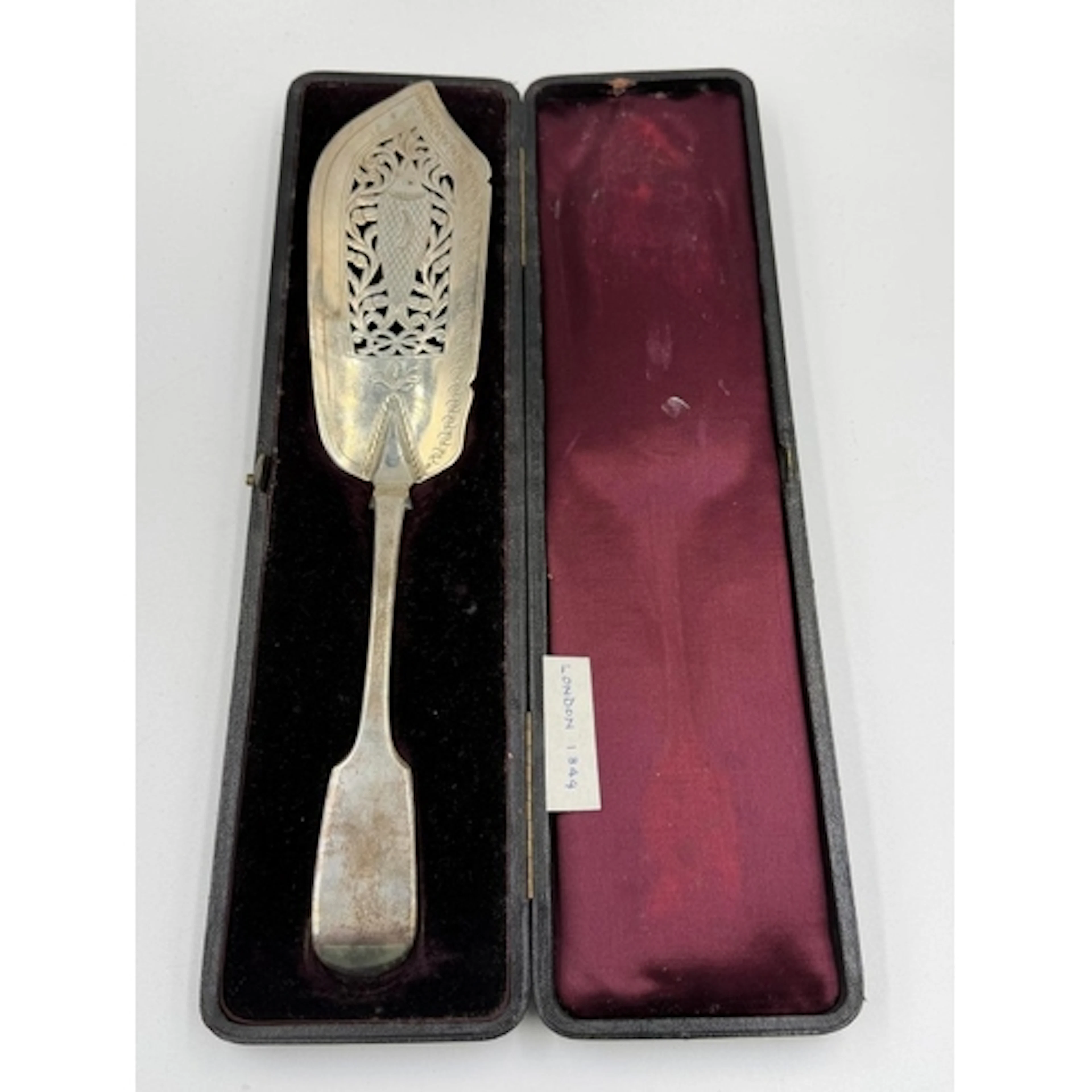 An Antique Victorian silver fish slice or server, hallmarked...