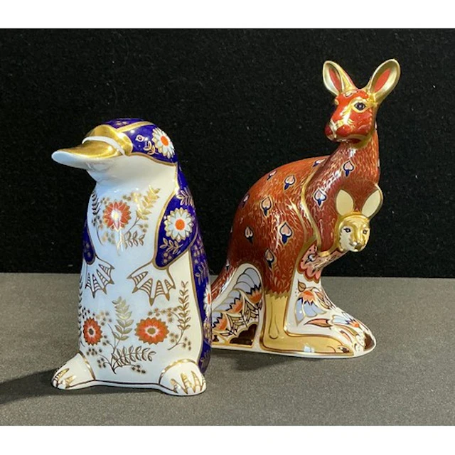 A Royal Crown Derby paperweight, Kangaroo and Joey, from the...